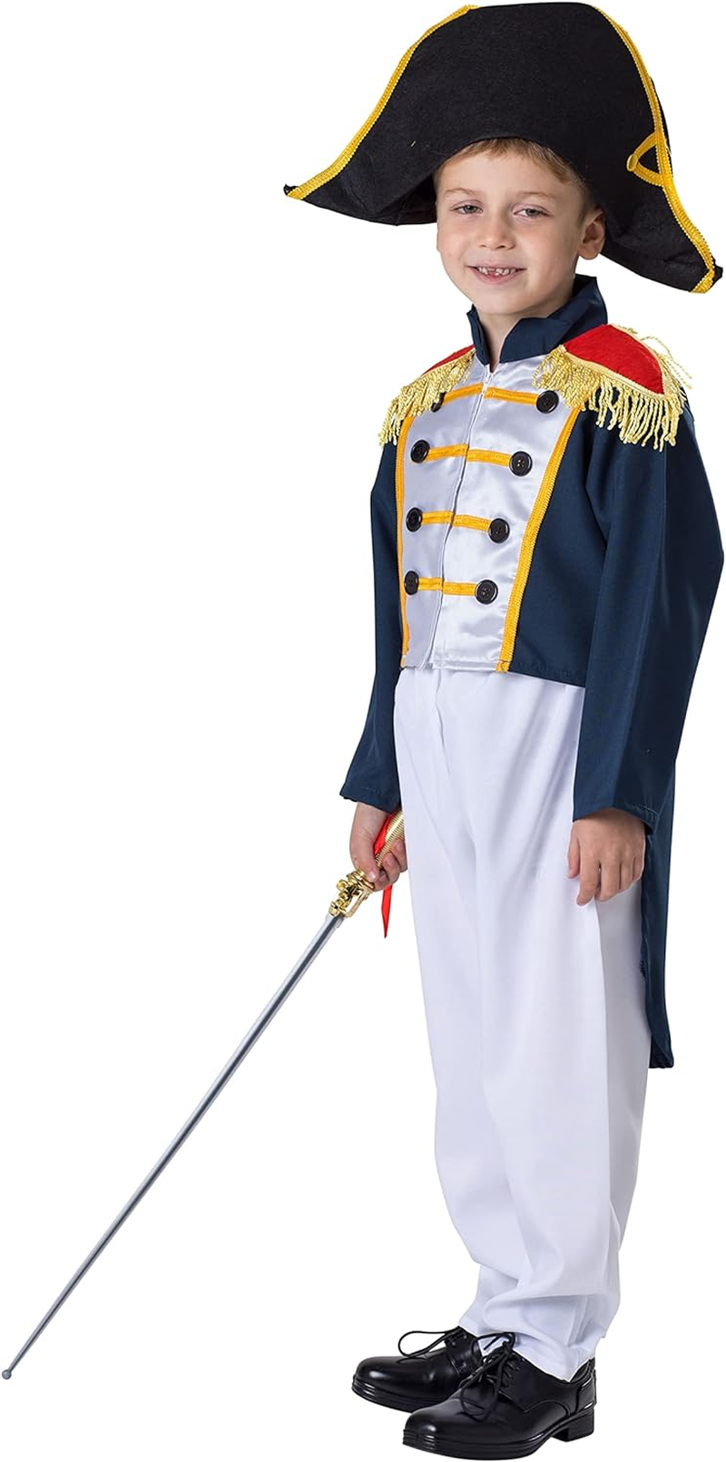 Dress up America Historical Colonial General Costume Set for Kids – Beautiful Dress up Set for Role Play