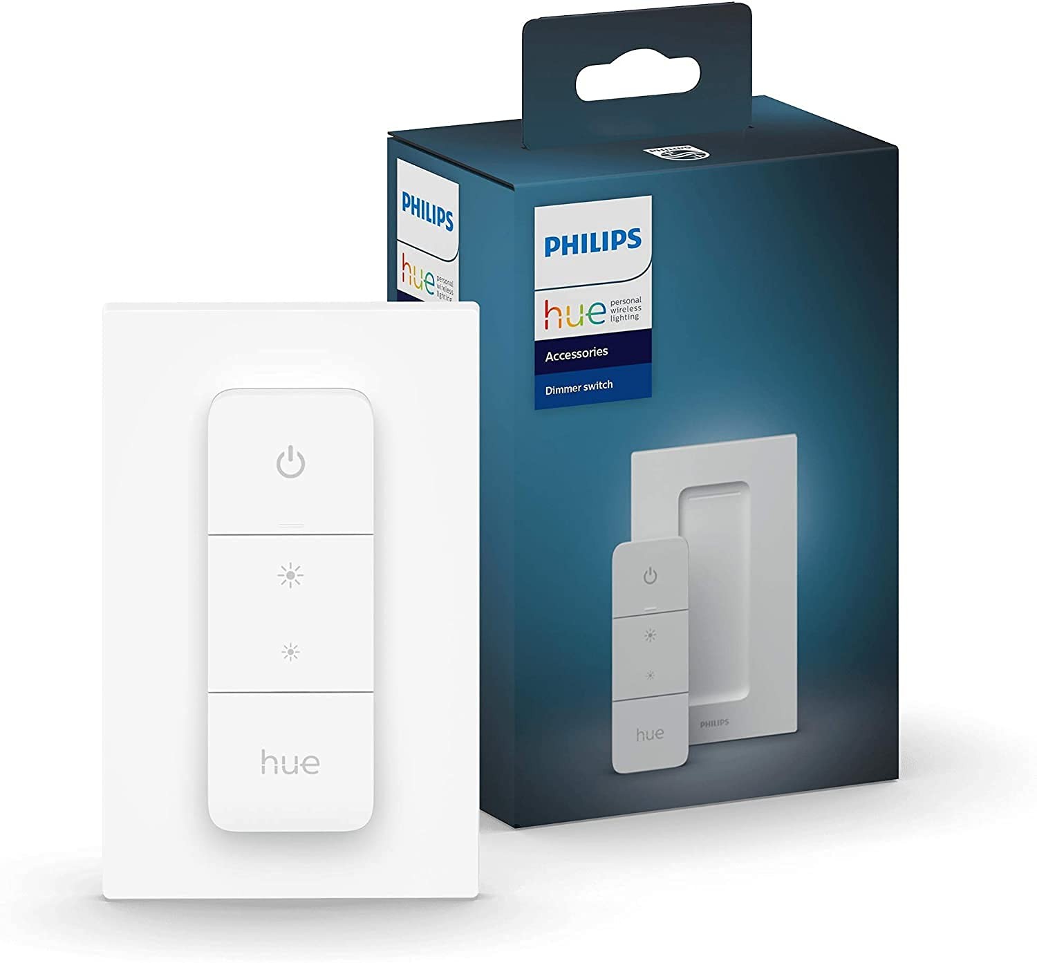 Philips Hue V2 Smart Dimmer Switch and Remote, Installation-Free, Smart Home, Exclusively for Philips Hue Smart Lights, White