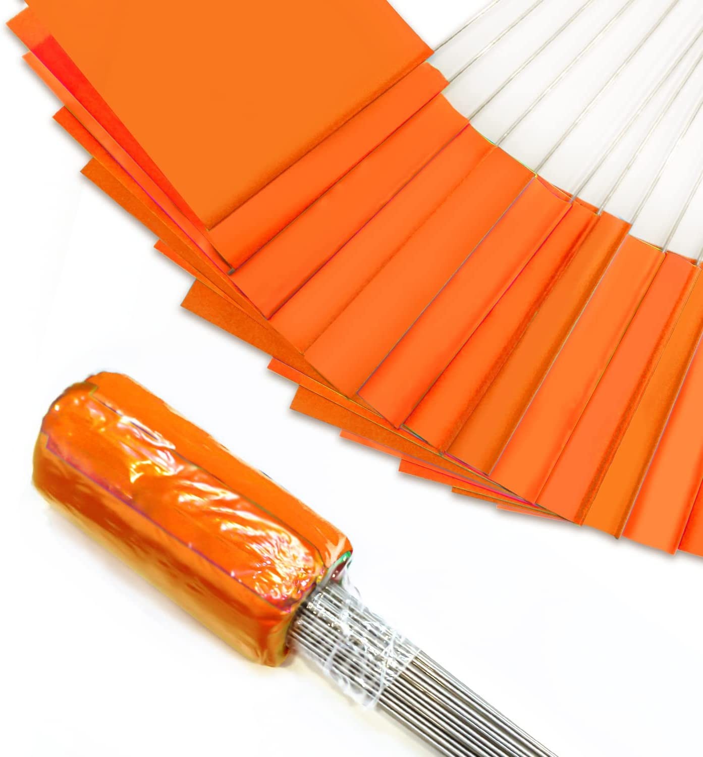 Zozen Marking Flags, Orange Marker Flags – 100 Pcs | 15X4X5 Inch, Lawn Flags, Landscape Flags, Marker Flags for Lawn, Survey Flags, Irrigation Flags, Match with for Distance Measuring Wheel.