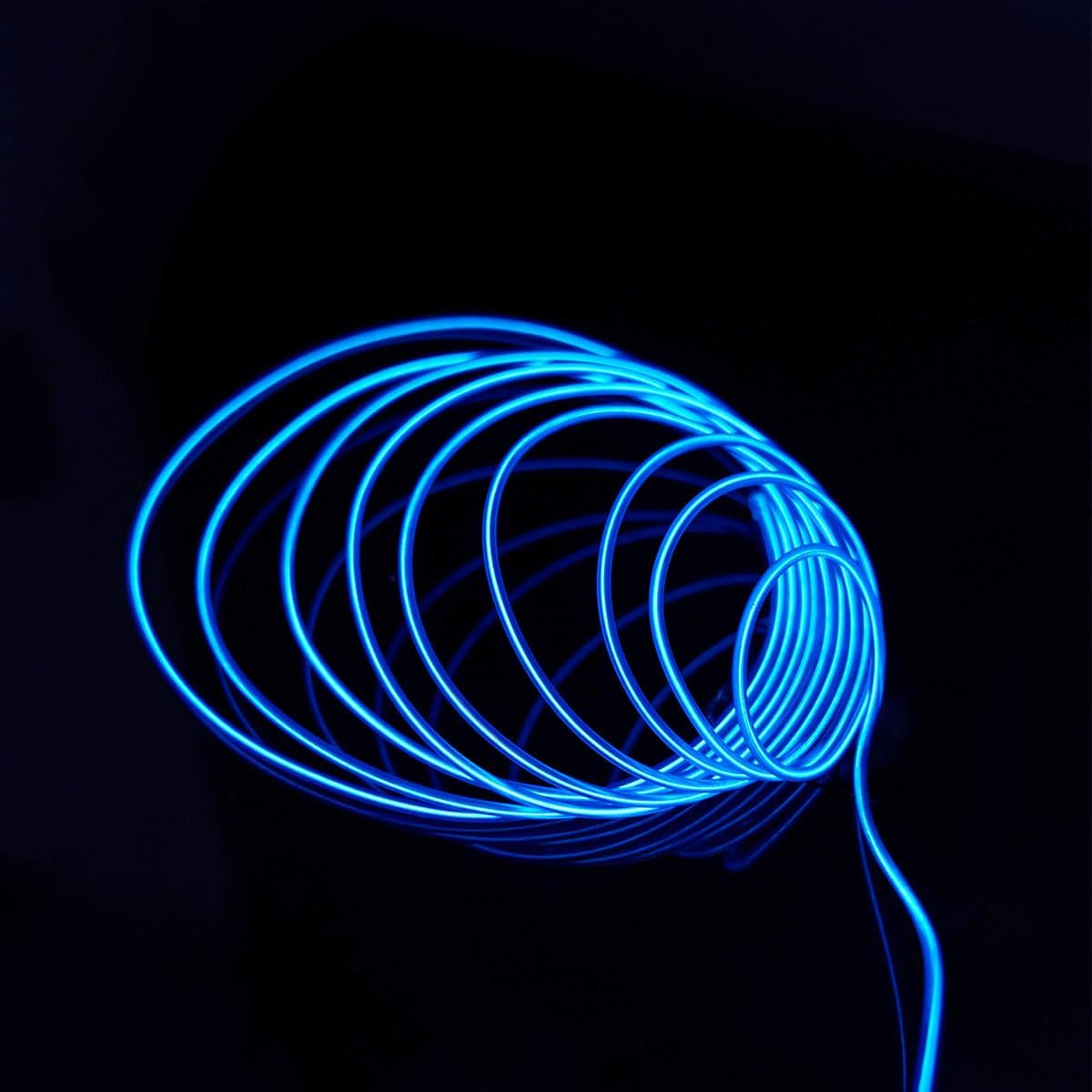 Tititoo Blue 5M El Wire, Portable Neon Wire Cuttable Glowing Neon Lights for DIY Decoration