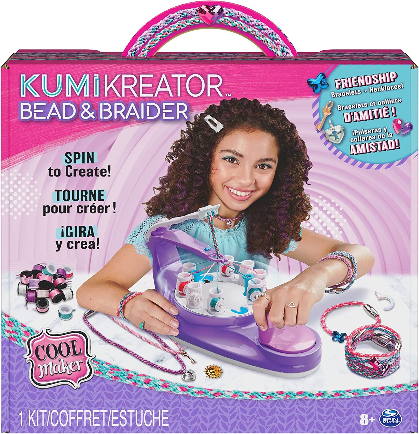 Cool Maker, Kumikreator Bead & Braider Friendship Necklace and Bracelet Making Kit, Arts & Crafts Kids Toys for Girls Ages 8 and Up