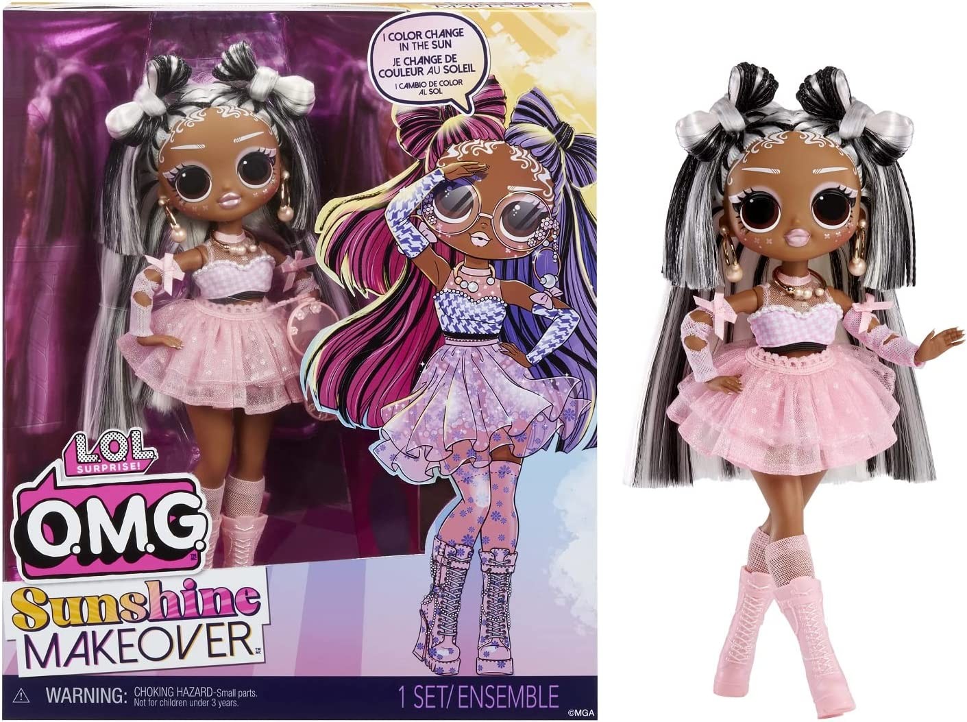 LOL Surprise OMG Sunshine Makeover Fashion Doll – SWITCHES – Includes Colour Changing Features, Multiple Surprises, and Fabulous Accessories – for Kids Ages 4+