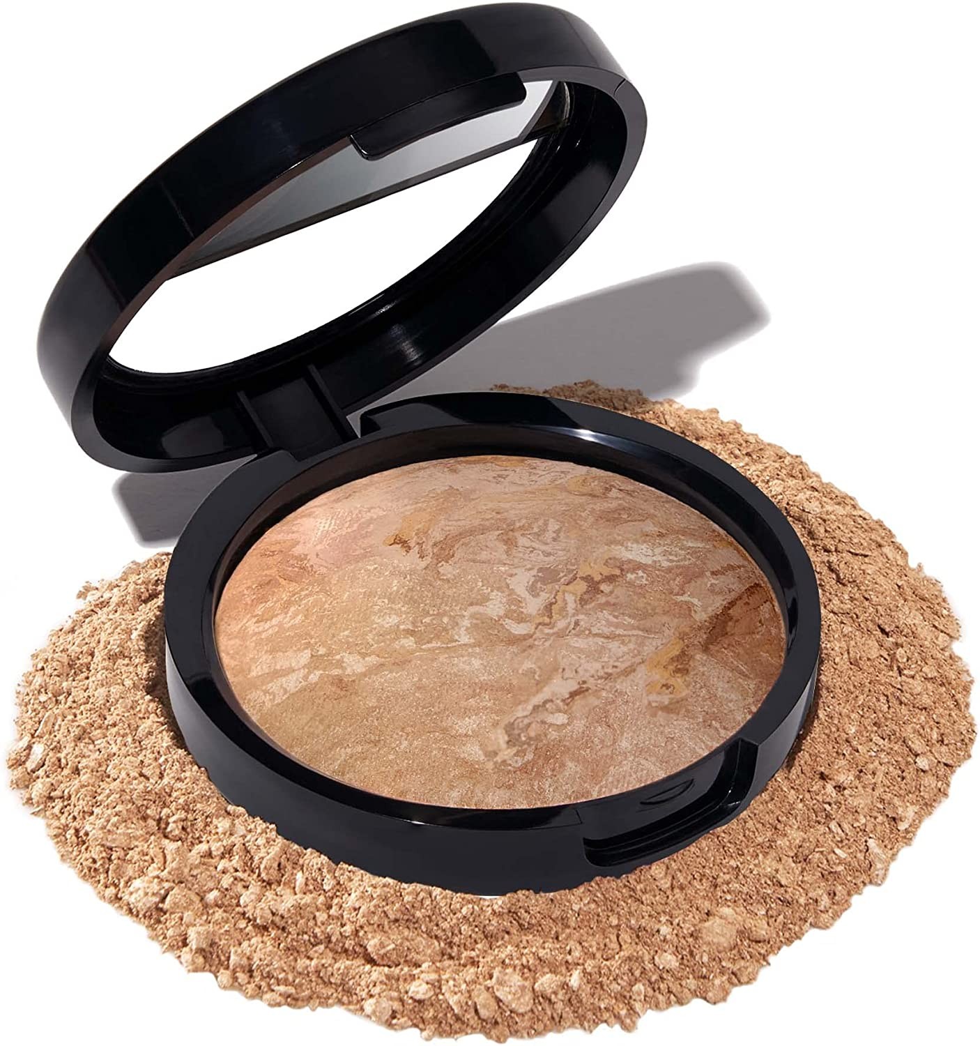 LAURA GELLER NEW YORK Award-Winning Baked Balance-N-Brighten Color Correcting Powder Foundation – Medium – Buildable Light to Medium Coverage – Demi-Matte Natural Finish