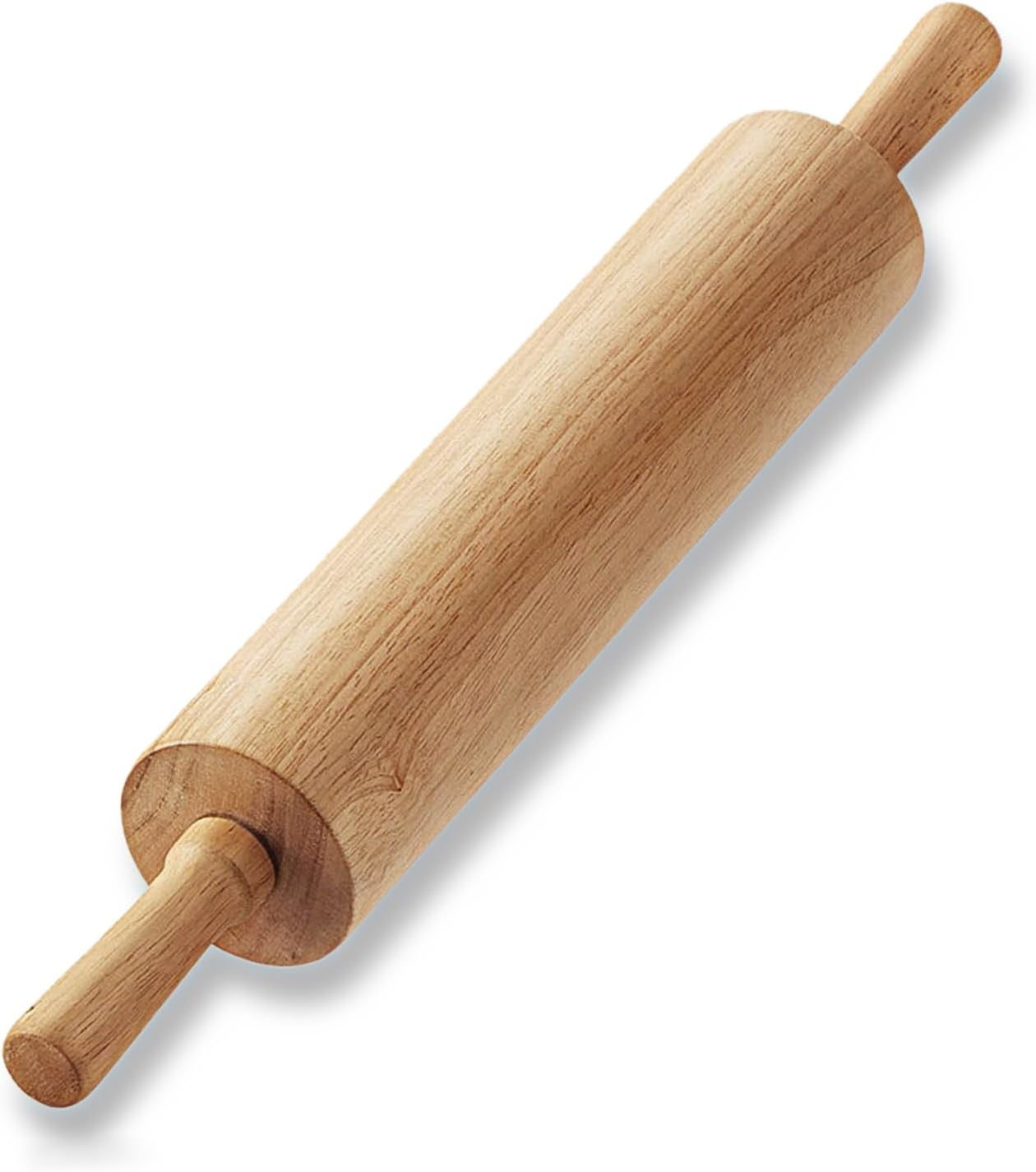 Classic Wooden Rolling Pin for Baking Non Stick, Ergonomic Design, 43 Cm Length, Brown for Baking Needs