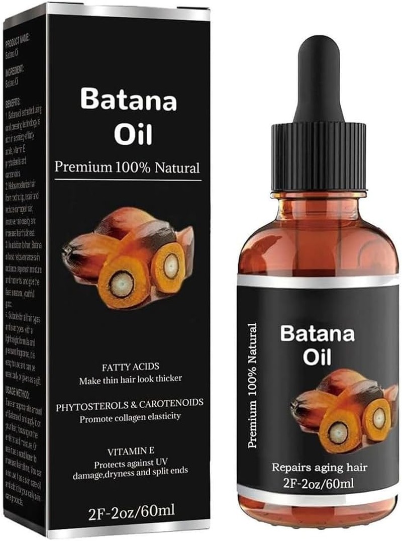 60Ml Batana Oil for Hair Growth, 100% Natural Batana Oil Organic for Healthy Hair, Enhances Hair & Skin Radiance, Leaves Your Hair Smoother Oil (1Pcs)