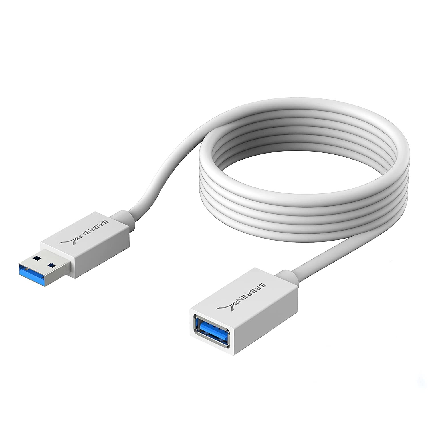 Sabrent 22AWG USB 3.0 Extension Cable – A-Male to A-Female [White] 6 Feet (CB-306W)