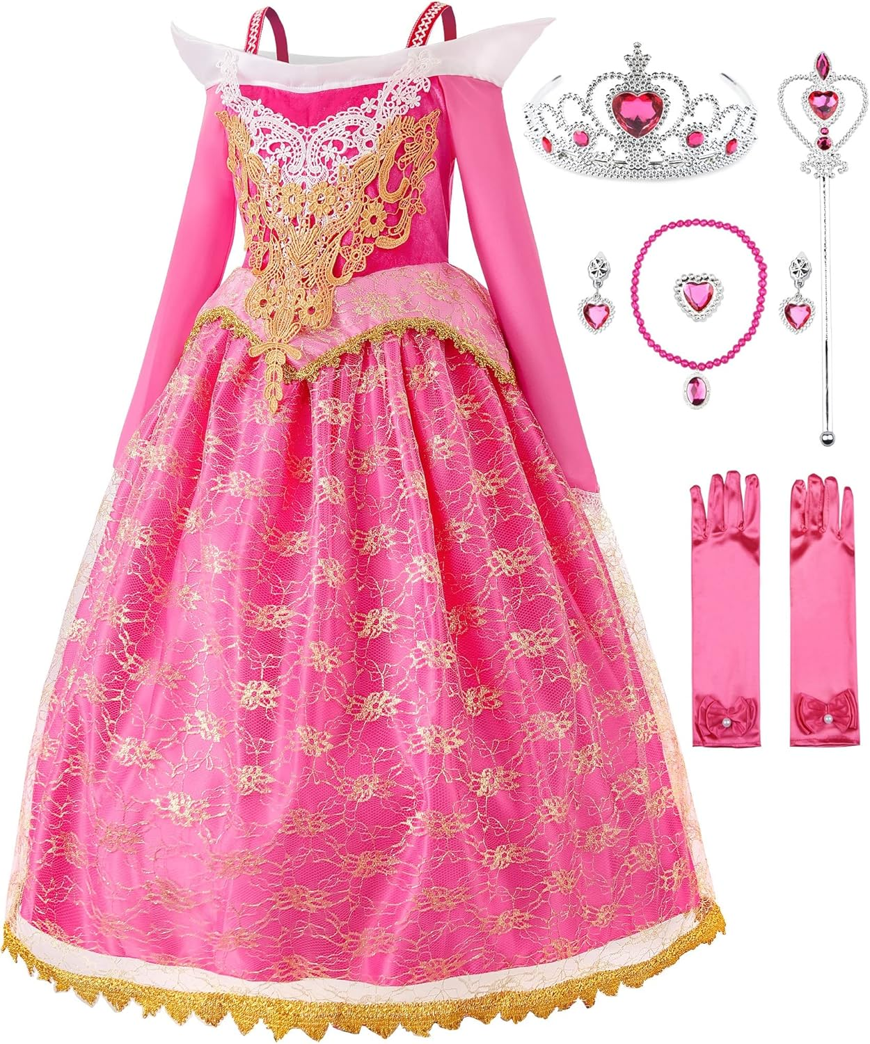 Vgolar Princess Dress off Shoulder Princess Costumes Halloween Dress Up