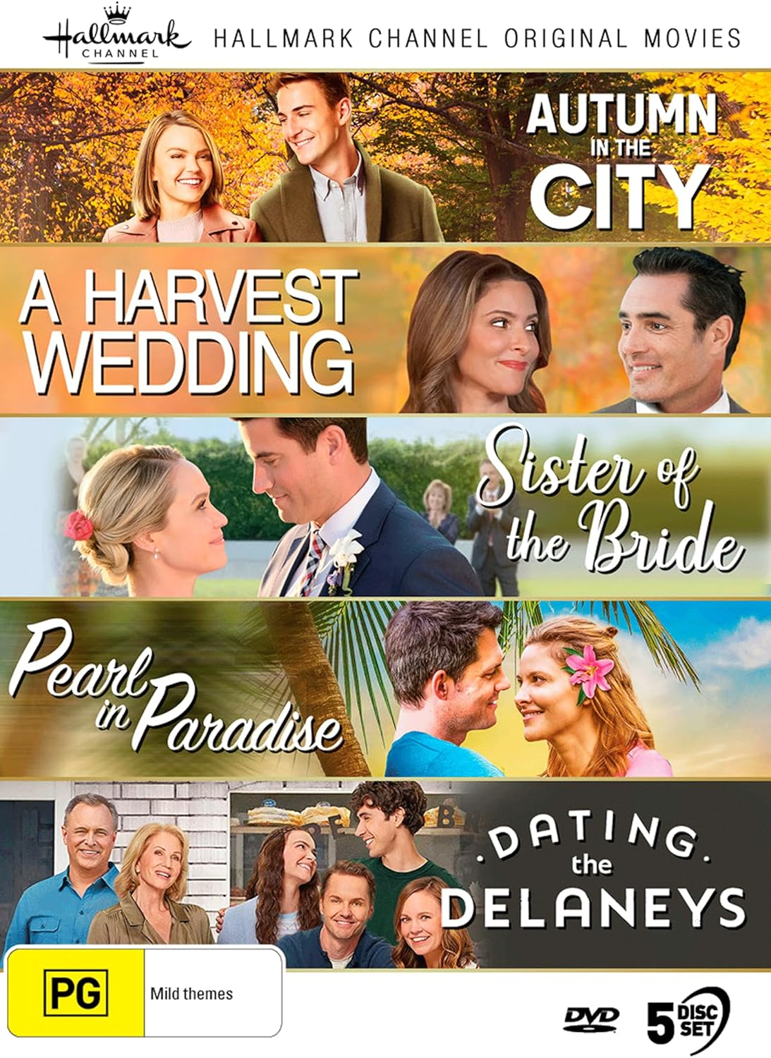 Hallmark 5 Film Collection (Autumn in the City/A Harvest Wedding/Sister of the Bride/Pearl in Paradise/Dating the Delaneys)