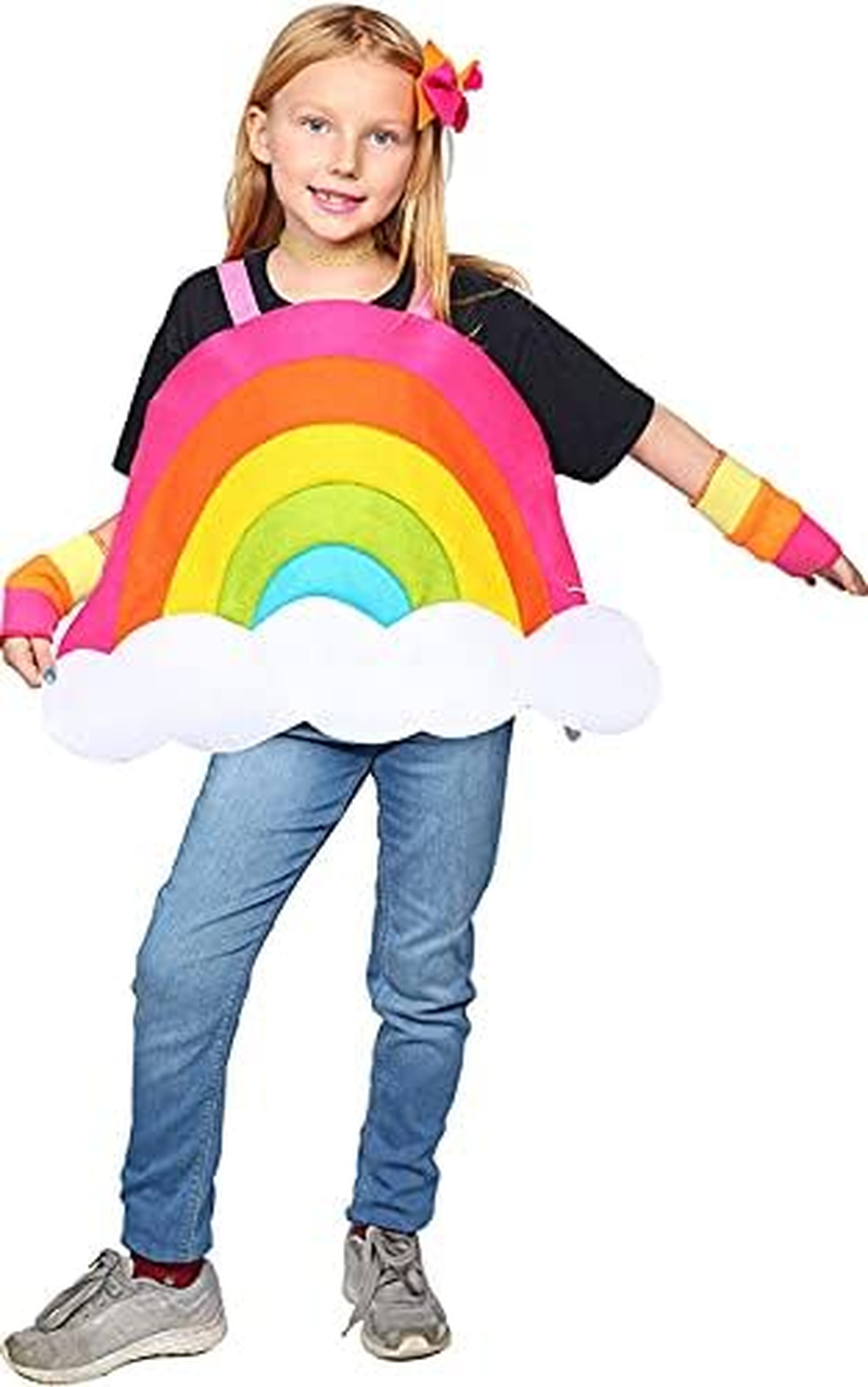 Dress up America 1053-T4/S Cute, Fun, Kids Rainbow Costume Unisex, Multi-Color, 3-6 Years