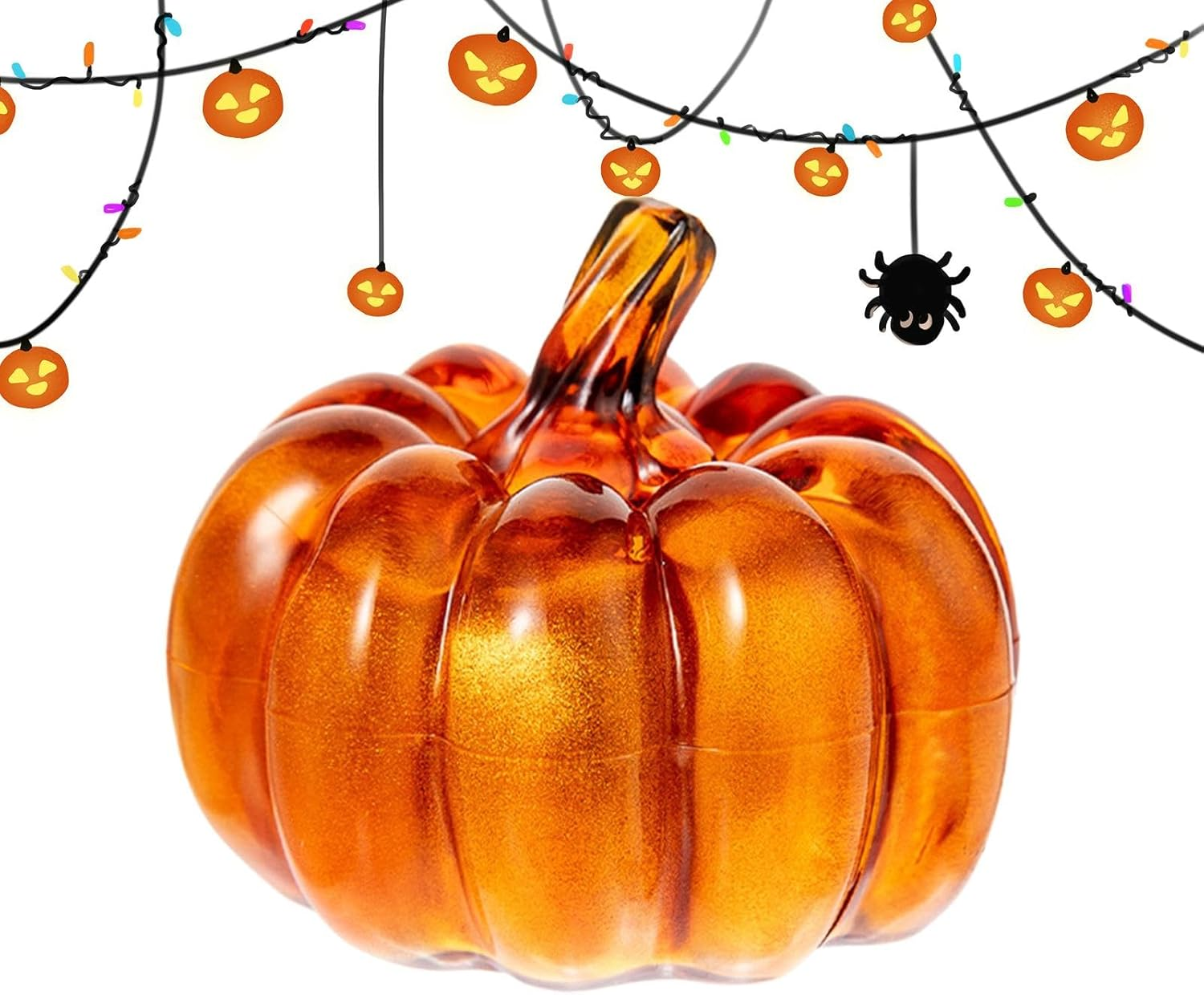 Illuminated Pumpkins | LED Light Halloween Decorations | Outdoor Pumpkin Decor, Jack Lantern Decor, Pumpkin Table Centerpieces for Indoor Outdoor