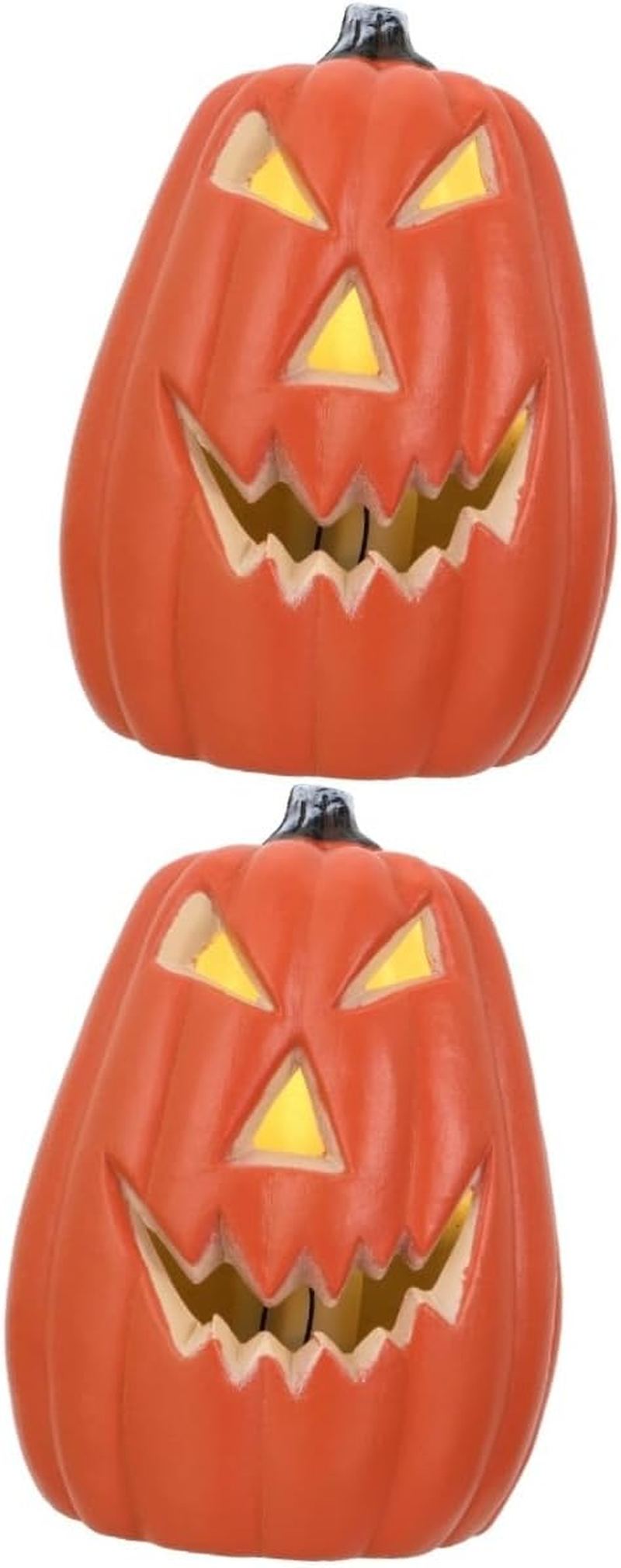 NOLITOY 2Pcs Halloween Pumpkin Decoration or Jack O Lantern Decor Battery Lantern Halloween Decorations Pe