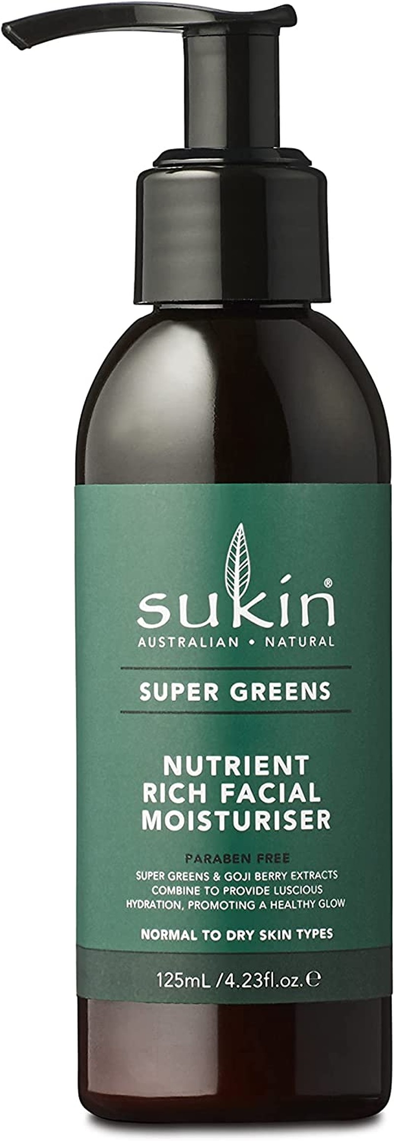 Sukin Super Greens Facial Moisturiser, 125Ml