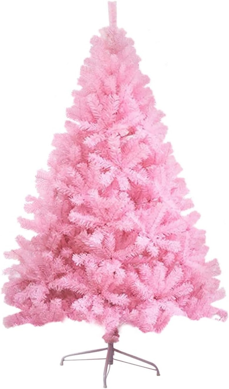 VEYLIN 4Ft Christmas Tree 320 Tips Artificial Tree with Metal Stand (Pink)