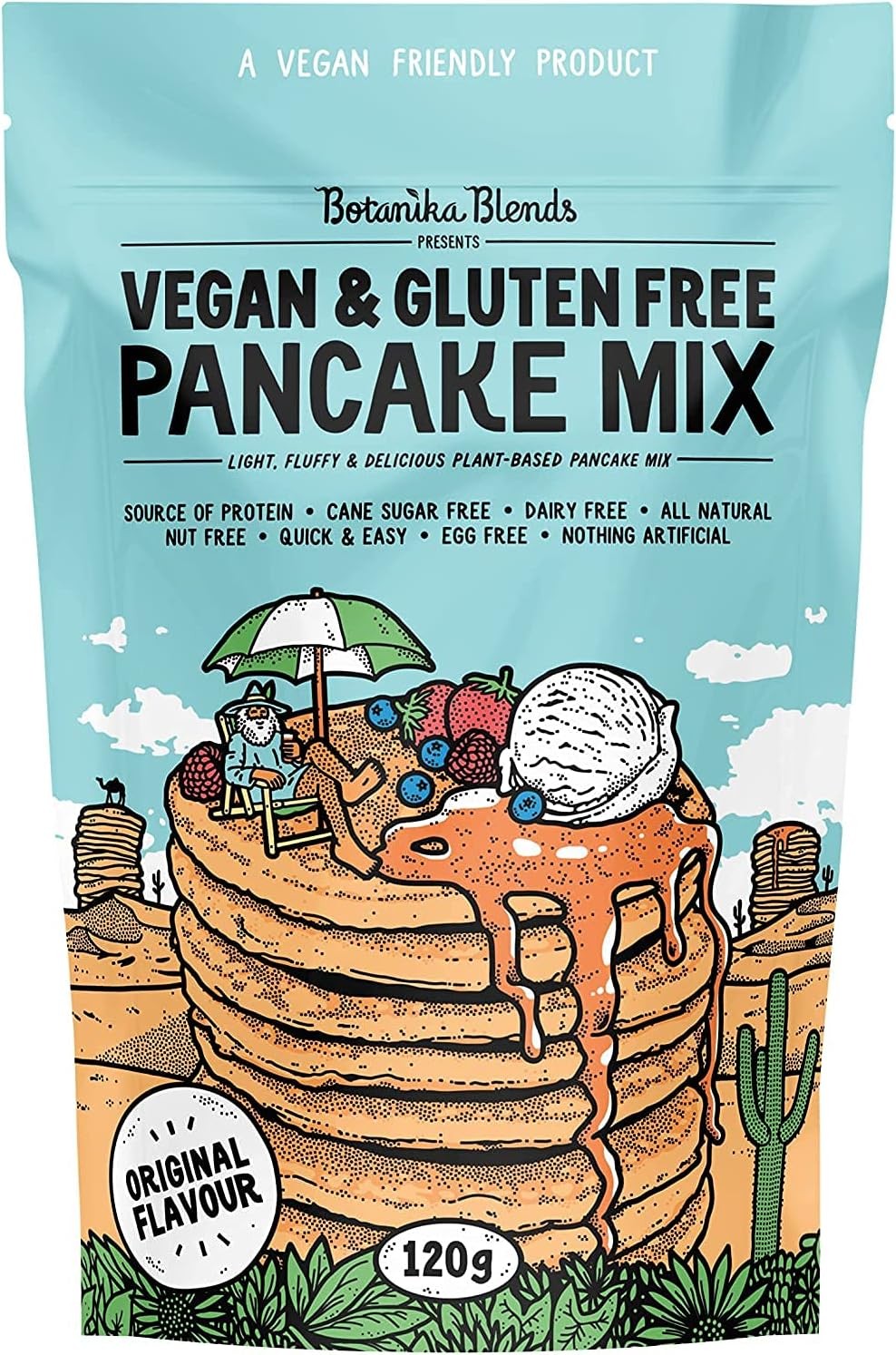 Botanika Blends Vegan Gluten Free Pancake Mix, Original, 120G