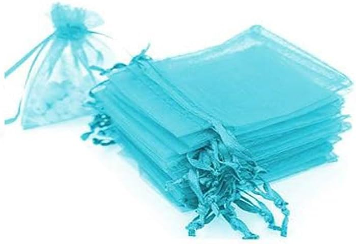 Organza Gift Bags Mesh Wedding Party Favor Bags,100Pcs Organza Candy Jewelry Bag Wrapping Bags,Jewelry Gift Bags,Drawstring Mesh Jewelry Gift Bag,Wedding Party Favors Candy Bag for Party,Jewelry,Blue