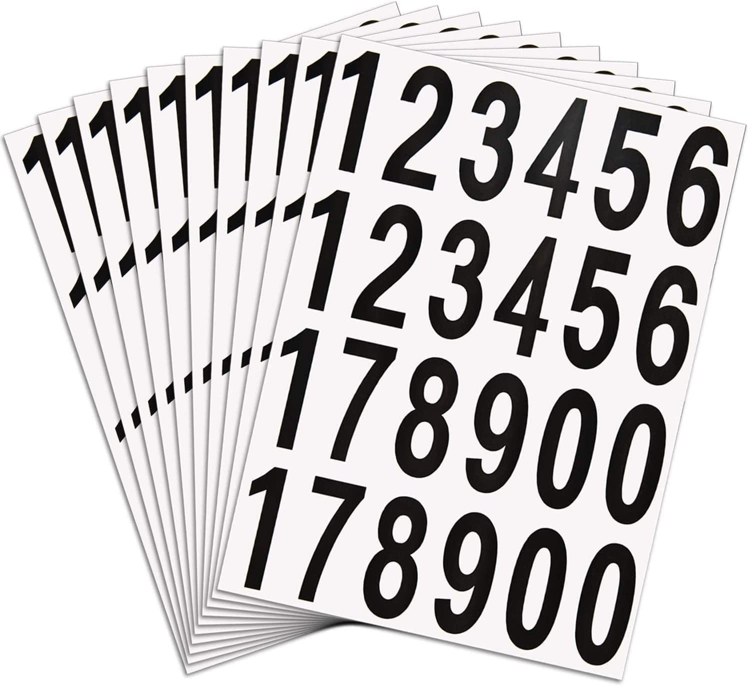 Weforu 10 Sheets Number Stickers, Mailbox Numbers Self Adhesive Waterproof Vinyl Numbers for Mailbox, Sign, Window, Door, Car, Truck, Home, Business, Address Number (2 Inch Small Letter)