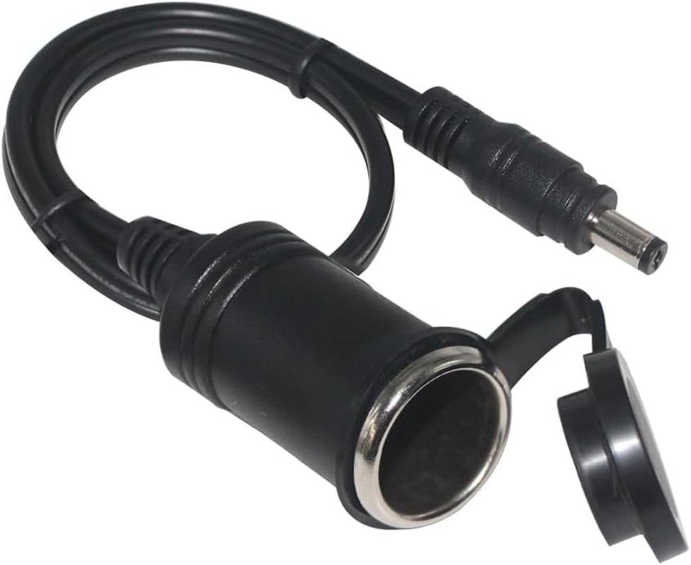 12V Cigarette Lighter Female Socket to DC 5.5 Mm X 2.1Mm Barrel Plug 30CM 12 Volt Car Cigarette Socket with Cover