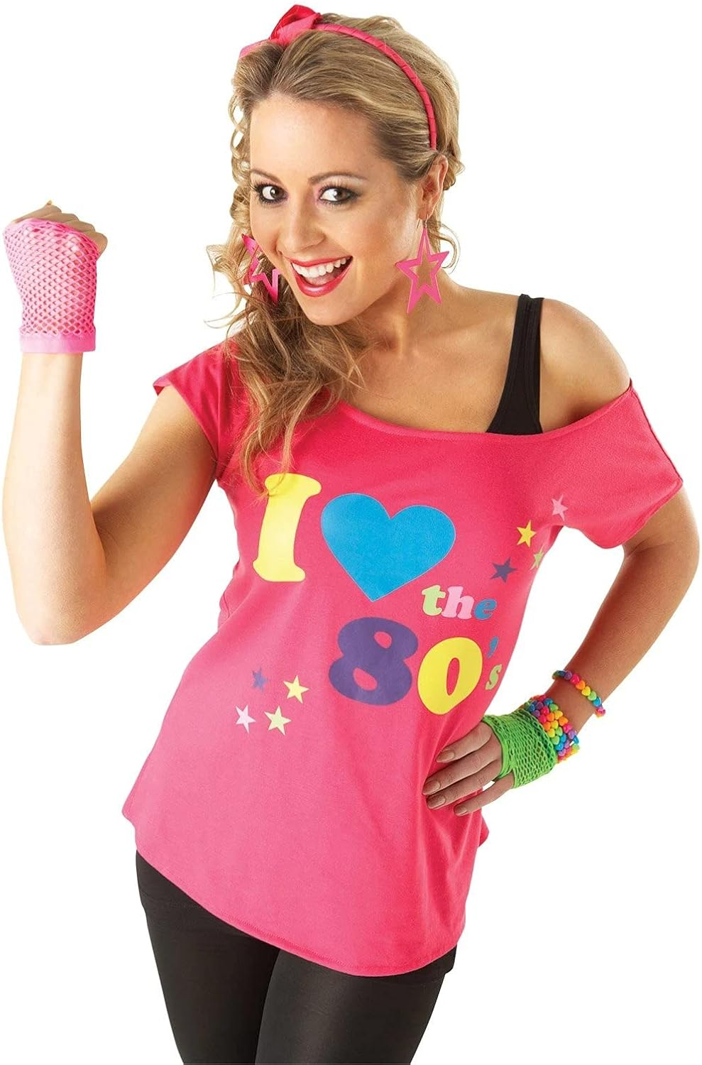 Rubie’S Official Adult’S I Love the 80’S T-Shirt Costume – Large