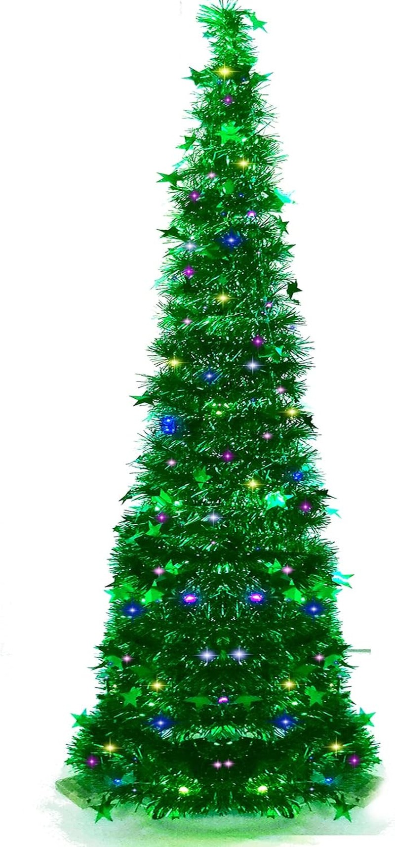 5Ft Pop up Christmas Tree, Collapsible Christmas Trees for Holiday Carnival Party Christmas Office Fireplace Indoor Outdoor Market Shop Decorations