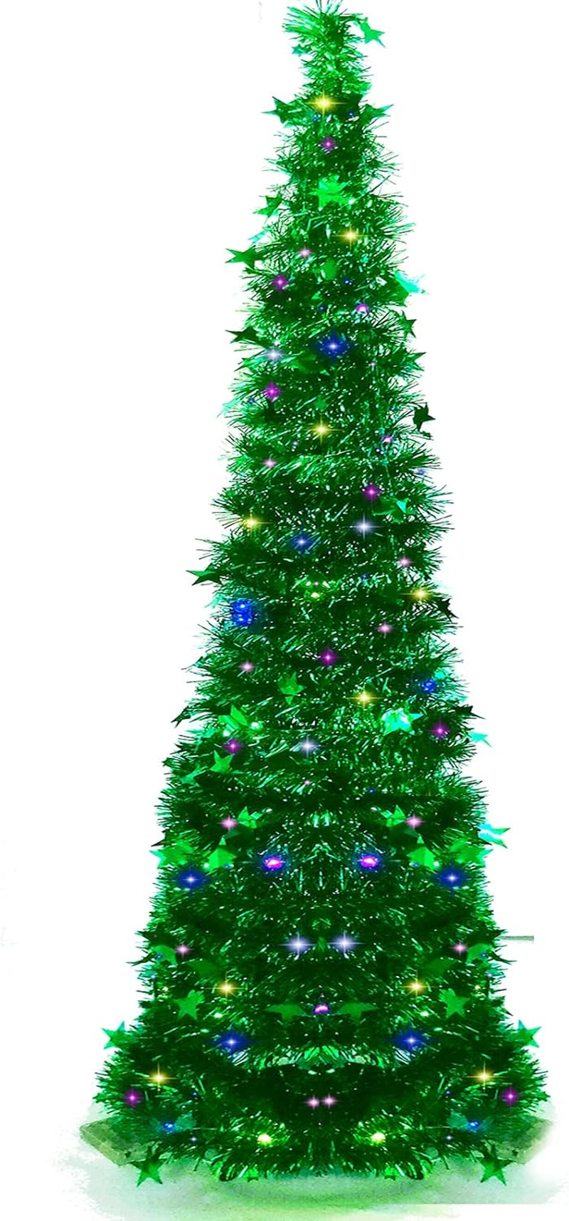 5Ft Pop up Christmas Tree, Collapsible Christmas Trees for Holiday Carnival Party Christmas Office Fireplace Indoor Outdoor Market Shop Decorations