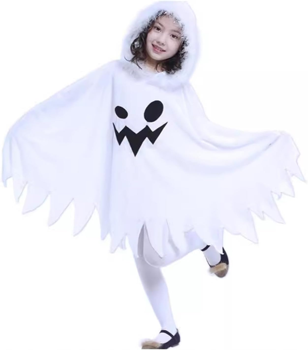 Kids Ghost Costume – Hooded Cosplay Costume,Halloween Cape, Role Playing Props for Masquerade, Halloween