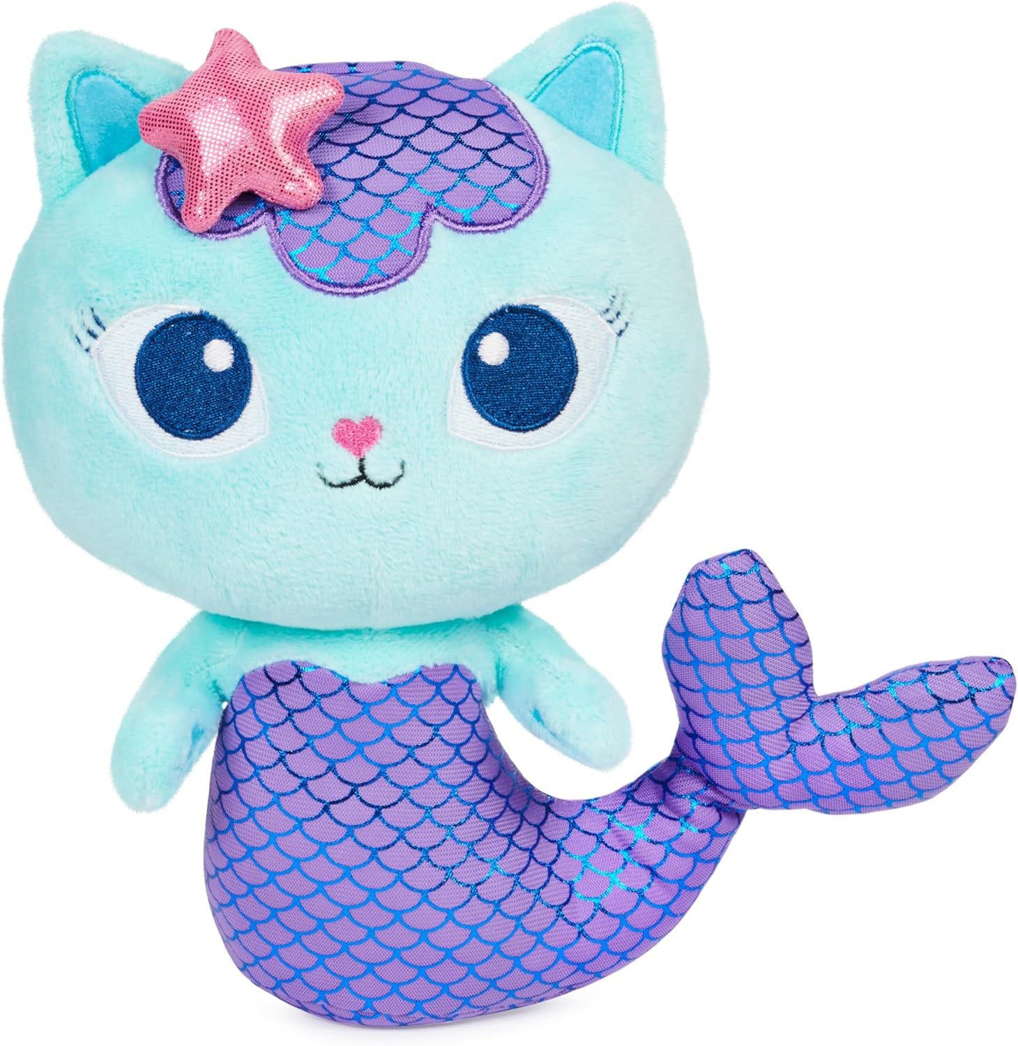 Gabby’S Dollhouse Mercat Purr-Ific Plush Toy, Multicolour, 8 Inches