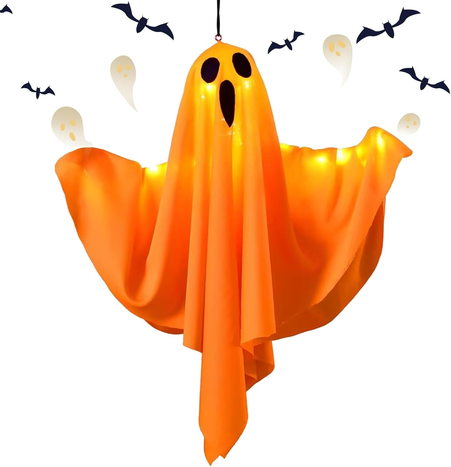 Halloween Ghost | Scary LED Ghost Flying Ghost with Flexibly Adjusted Poses – Door Hanger Decor Halloween Pendant Family Lawn Holiday Decoration