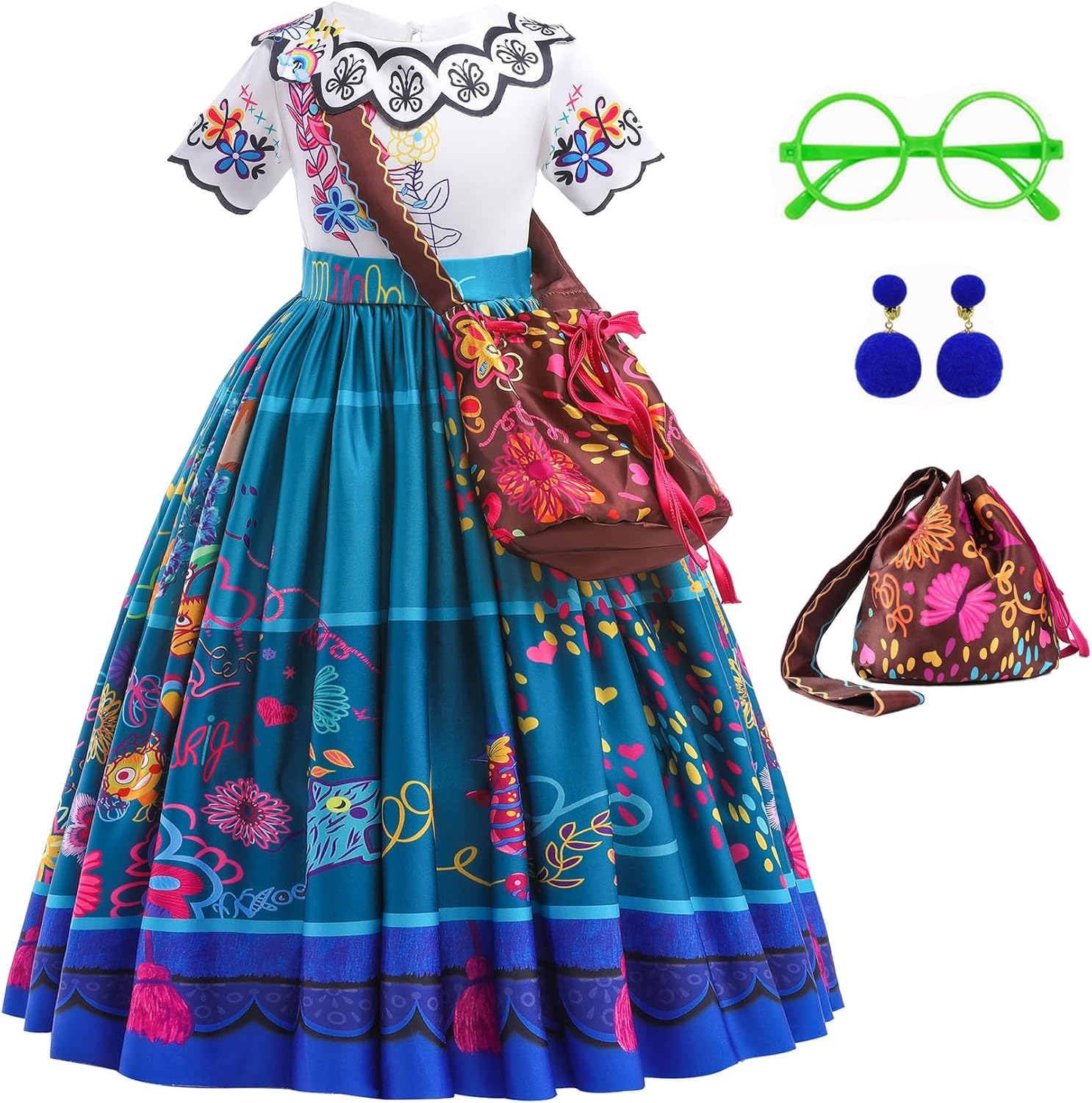 Magic Family Princess Costume Halloween Cosplay Dress up for Girls with Accessories