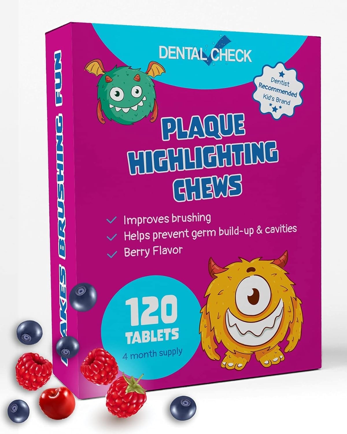 Lingito Plaque/Dental Disclosing Tablets, a Teeth Coloring Tablets Plaque Finder Solution to Effectively Remove Plaque and Tartar Buildup, Improves Oral Care (4 Month Supply – 120 Pack)