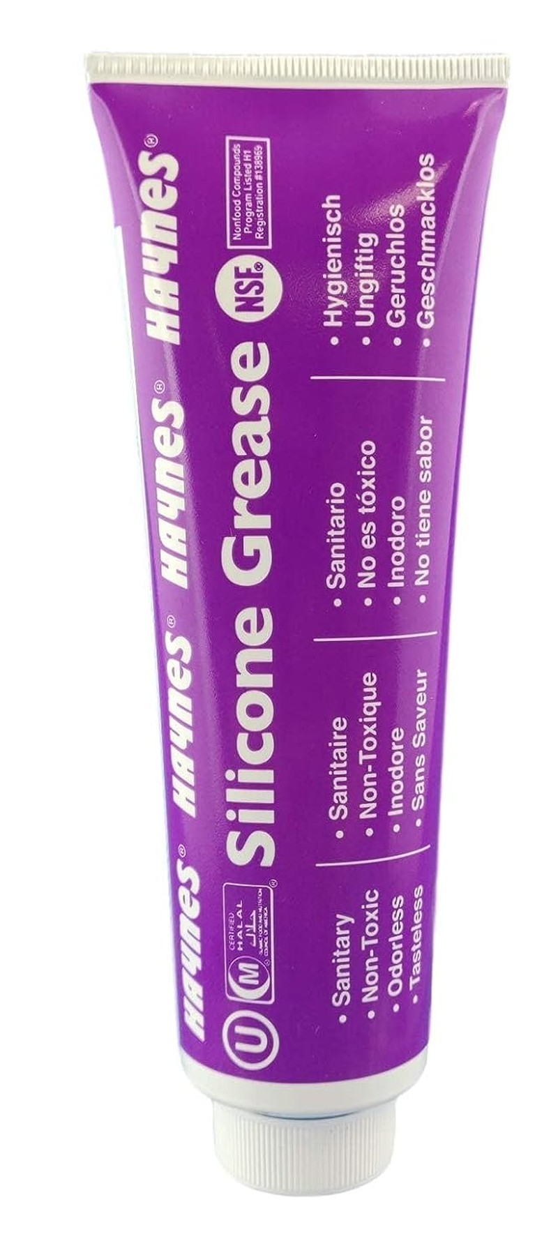 Haynes Silicone Grease, Food Grade Sanitary Lubricant, Machine Lube, Prevent Valves and O-Rings from Sticking, 1-4Oz Tube Silicone Grease HAYSG 4OZ Tube Clear, 4-Oz