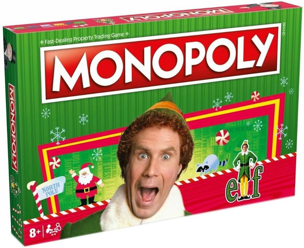 Winning Moves Elf Monopoly – Board Game – Christmas, Movie, Buddy the Elf – Winning Moves