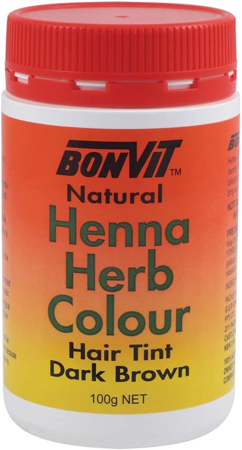 Bonvit Henna Herb Hair Tint Colour 100 G, Dark Brown 100 Grams