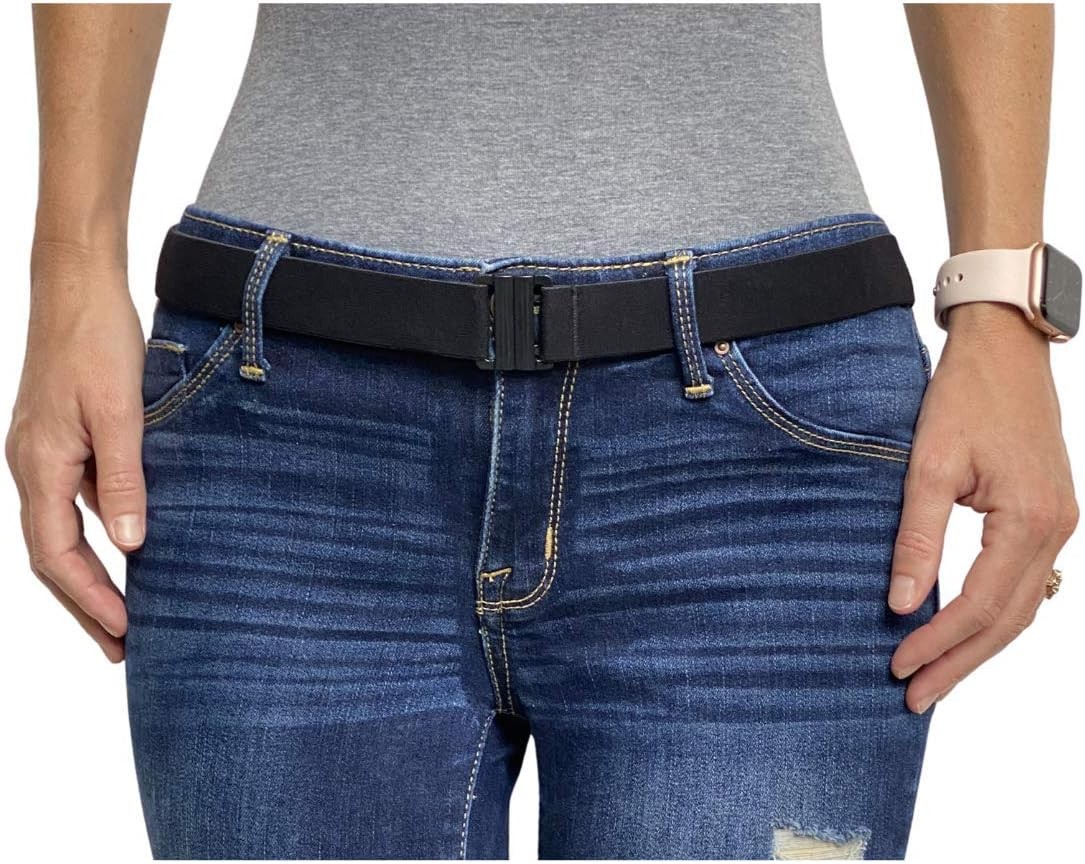 No Show Adjustable Stretch Belt by Tights Up. Our Signature Design Keeps Jeans, Pants, and Even Tights Up