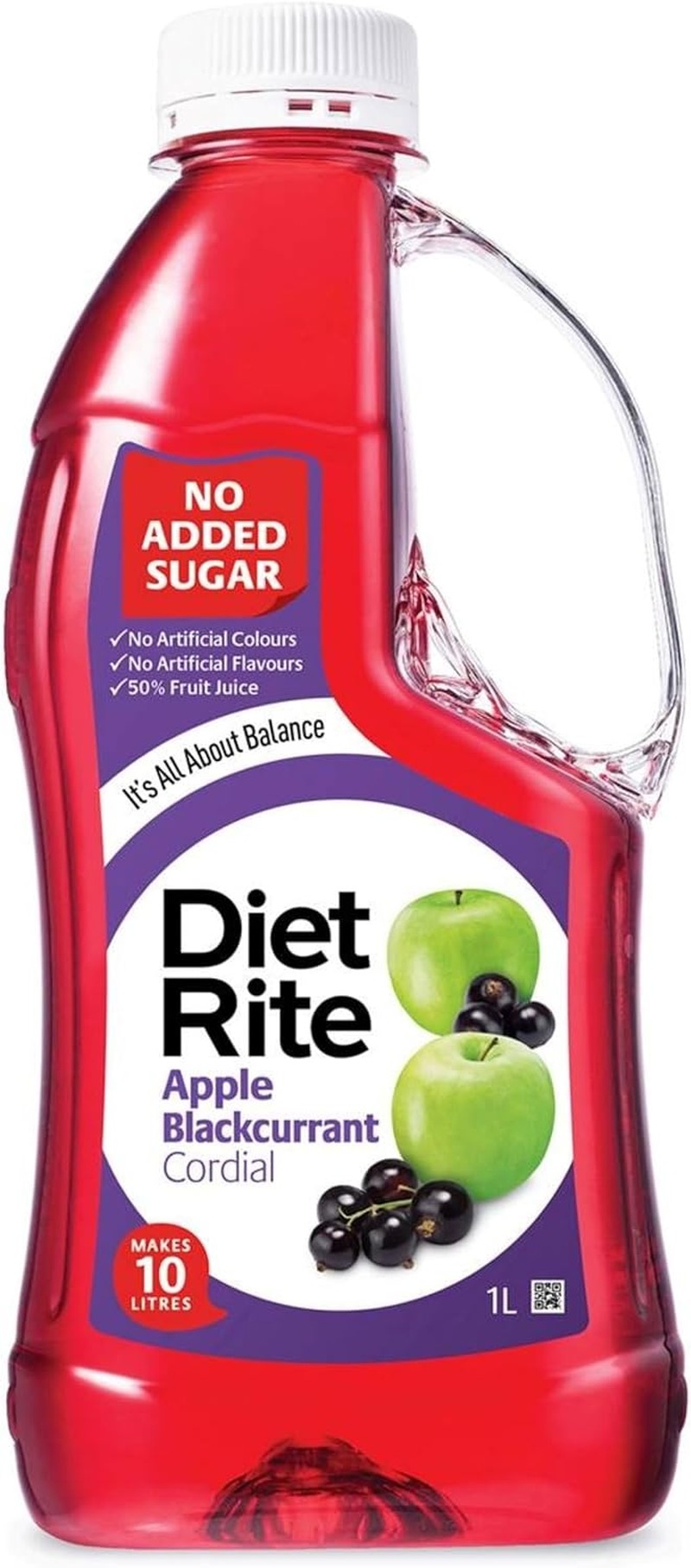 Diet Rite Apple Blackcurrant Cordial 1 Litre