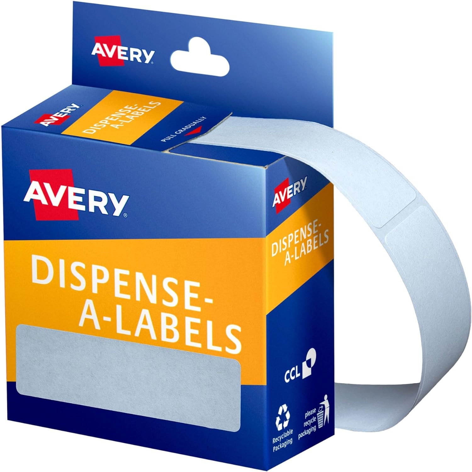 Avery Rectangle Dispenser Labels – Removable Price Stickers – Identification Labels – Office Supplies – White, 64 X 19 Mm, 280 Labels / 1 Roll (937218)