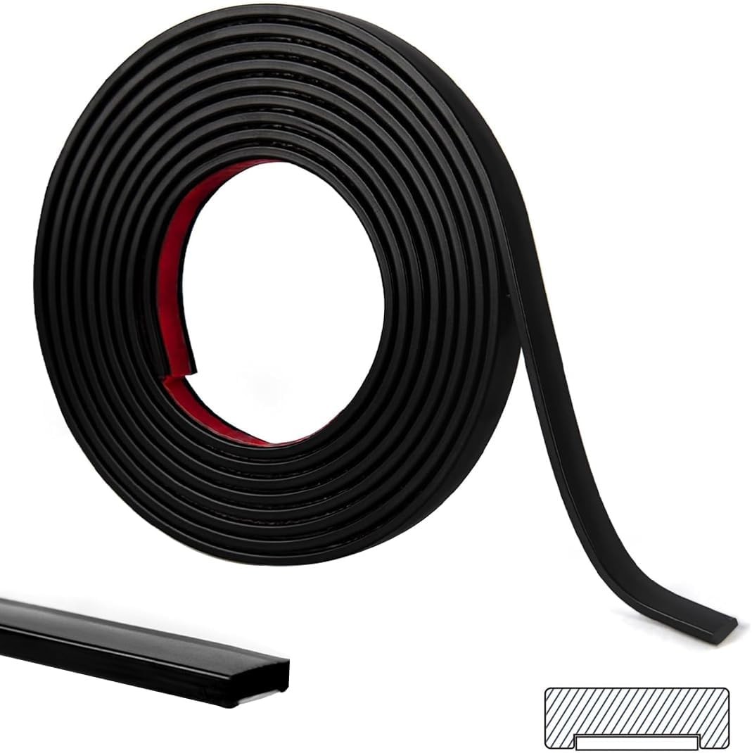 16.4 Ft Peel and Stick Trim,Flexible Peel and Stick Trim Molding,Molding Trim for Wall Tile Edges,Kitchen,Ceilings,Backsplash and Mirrior Frame Decor(Black)