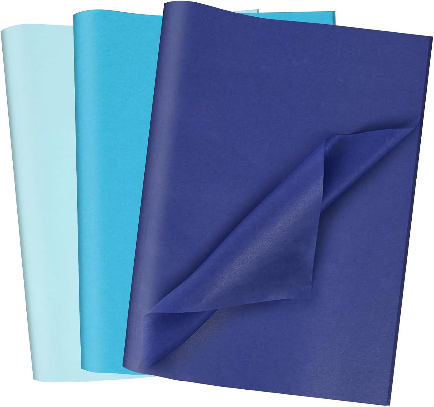 ZCOINS 60 Sheets 20”X14” Blue Colors Assorted Tissue Paper Gift Wrapping and Packing Tissue Paper Bulk for Father’S Day DIY Crafts Arts Gifts Packaging Baby Shower Birthday Wedding Christmas Blue Party Decoration