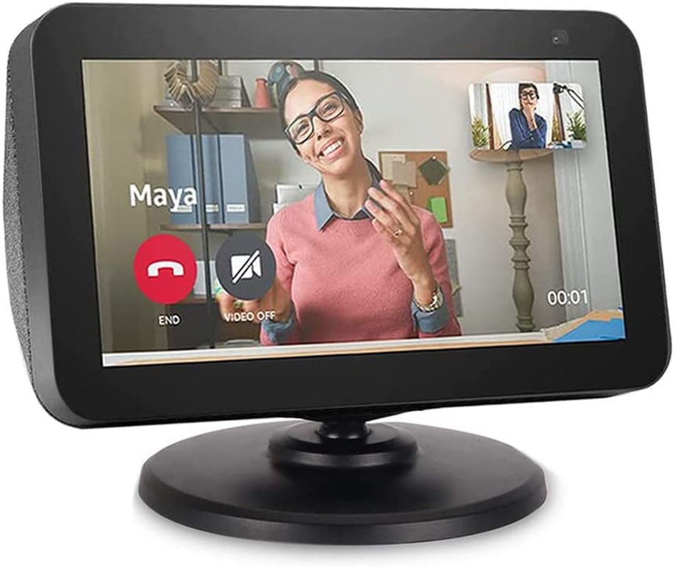 Stand for Echo Show 5 (1St and 2Nd Gen) | 360 Degree Swivel and Tilt | Magnetic Attachment | Anti-Slip Base | Black