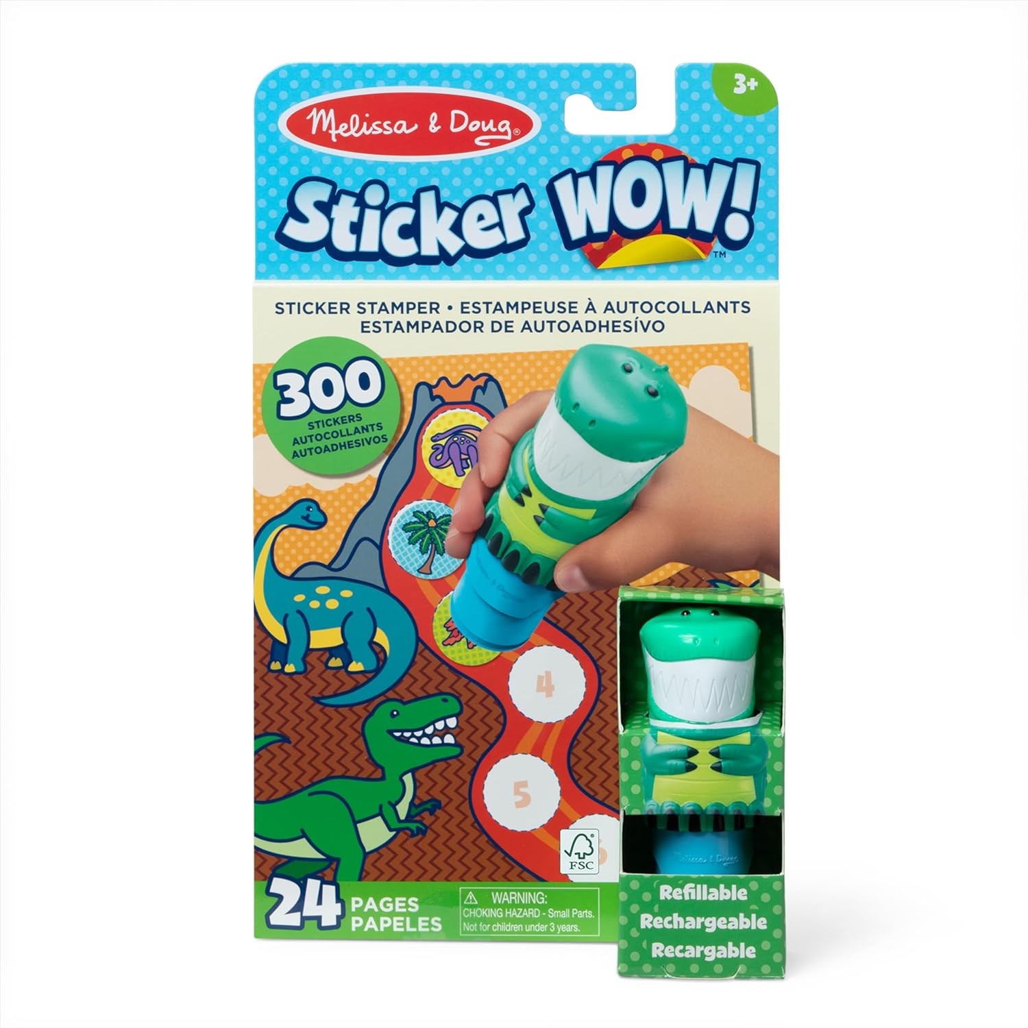 Melissa & Doug – Sticker Wow! Activity Pad Set – Dinosaur