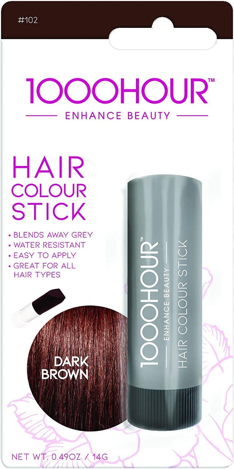 1000 HOUR Hair Colour Stick, Dark Brown, 30 G