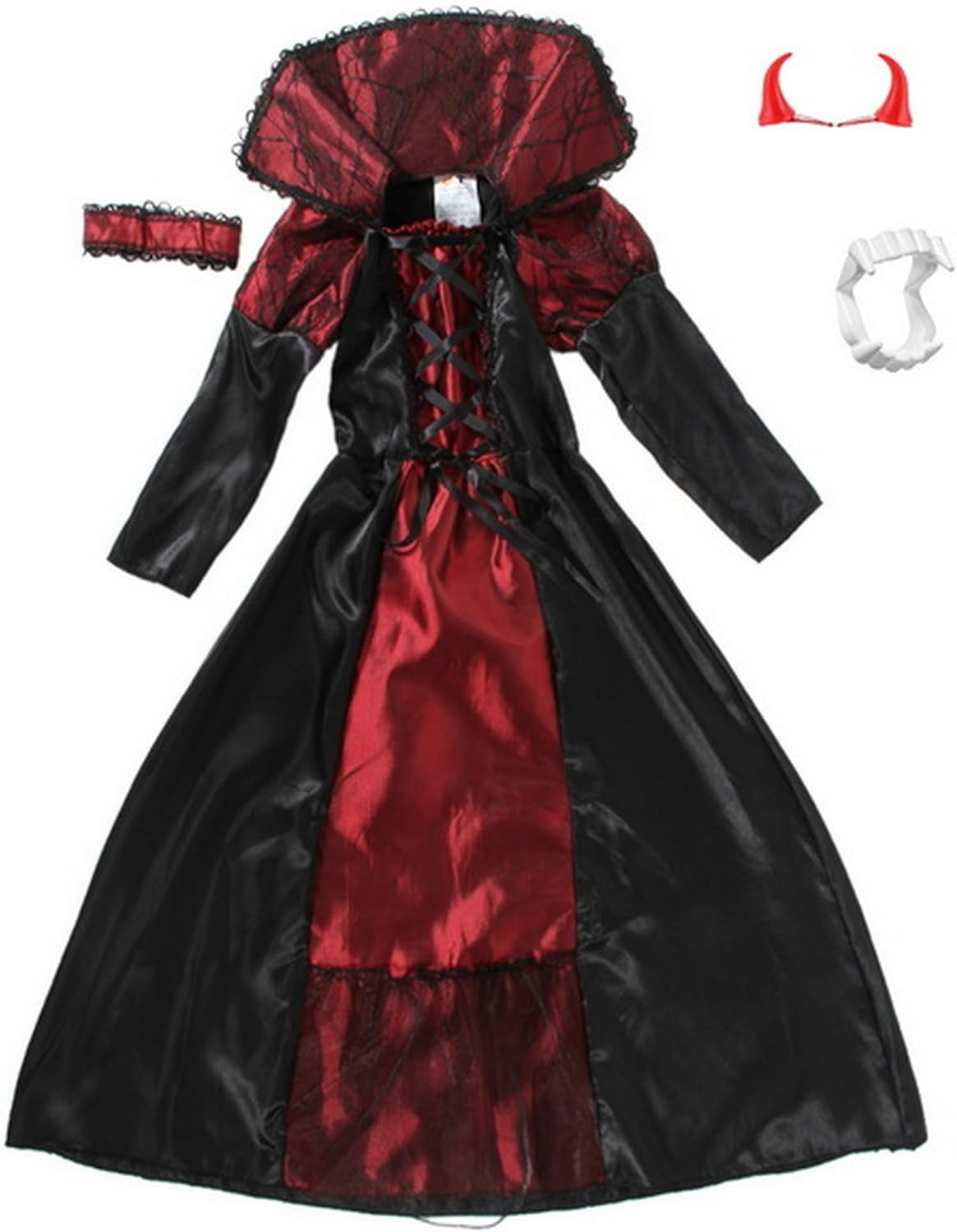 Brcus Girls Royal Vampire Halloween Costumes Child Vampiress Role Play Cosplay Dress Up