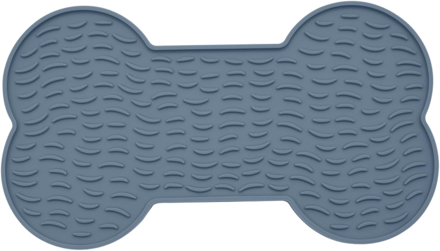 Large Lick Mat for Dogs, DOOGUES Slow Feeder Mat for Anxiety Relief, Non-Slip Suction Cups, Easy to Spread with Peanut Butter, Yoghurt, or Treats, Suitable for Medium to Large Dogs, Bone (Blue)