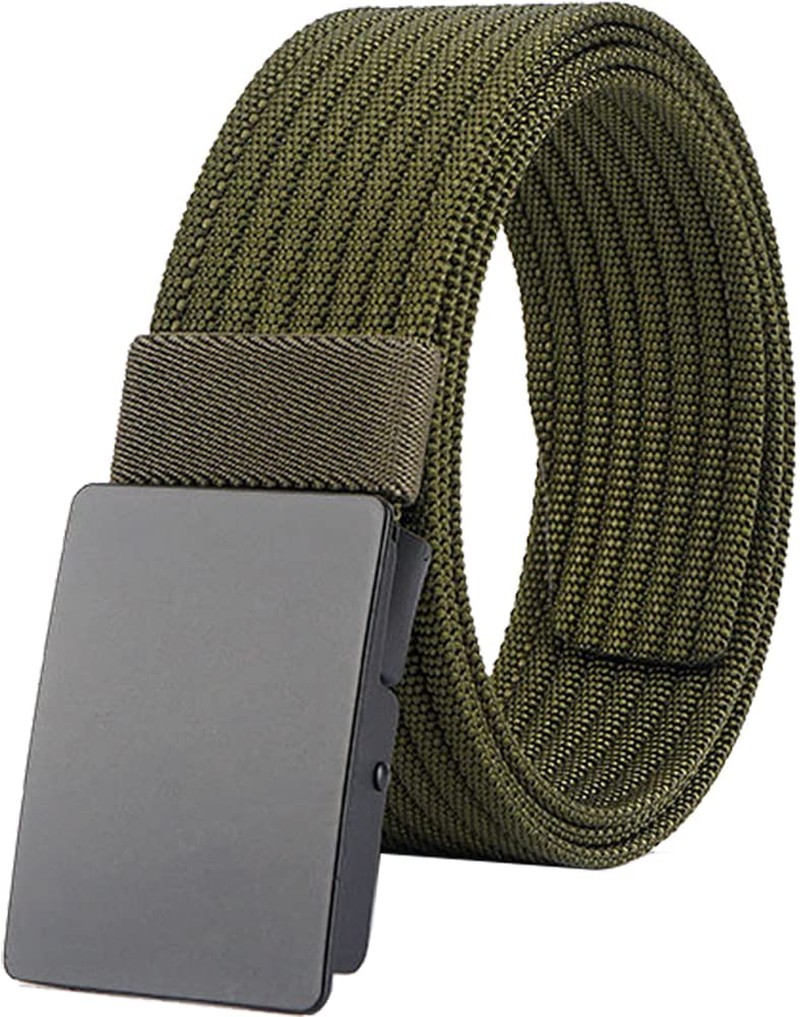 Lionvii Men Nylon Web Belts – Metal Buckle,Fully Adjustable Belt Strap for Work