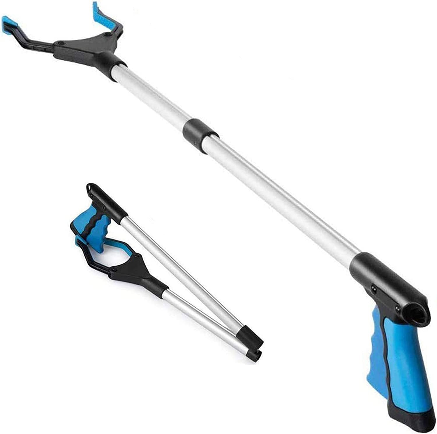 Upgraded Grabber Tool, 32″ Long Reacher Grabber Pickup Tool, Trash Picker Grabber for Elderly Grab It Reaching Tool, Garbage Picker Upper Grabber, Litter Pick up Grab Tool, Claw Grabber Stick (Blue)