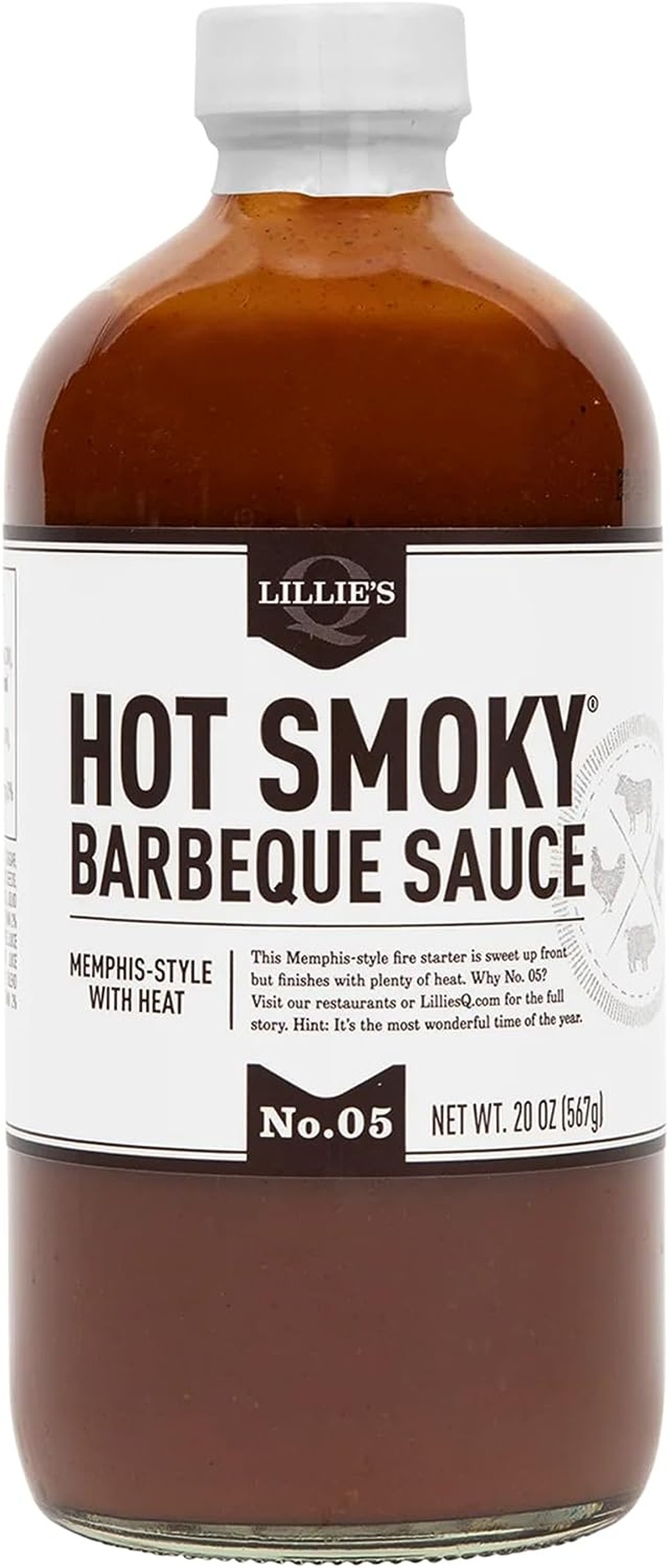 Lillie’S Q Hot Smoky BBQ Sauce, 595 G