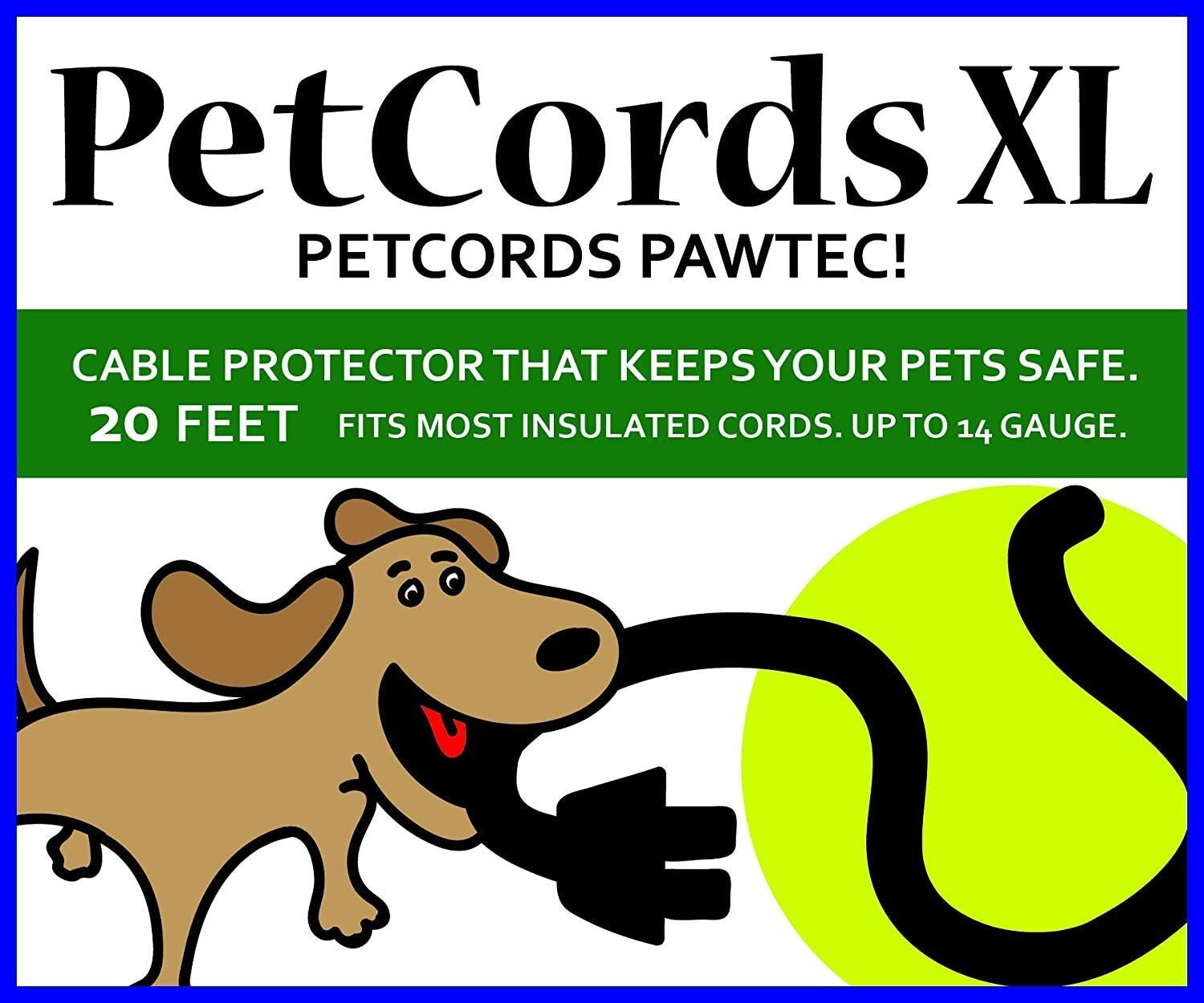 PETCORDS Dog and Cat Cord Protector- Protects Your Pets and Critters from Chewing through Cables up to 20Ft XL- Unscented Odorless