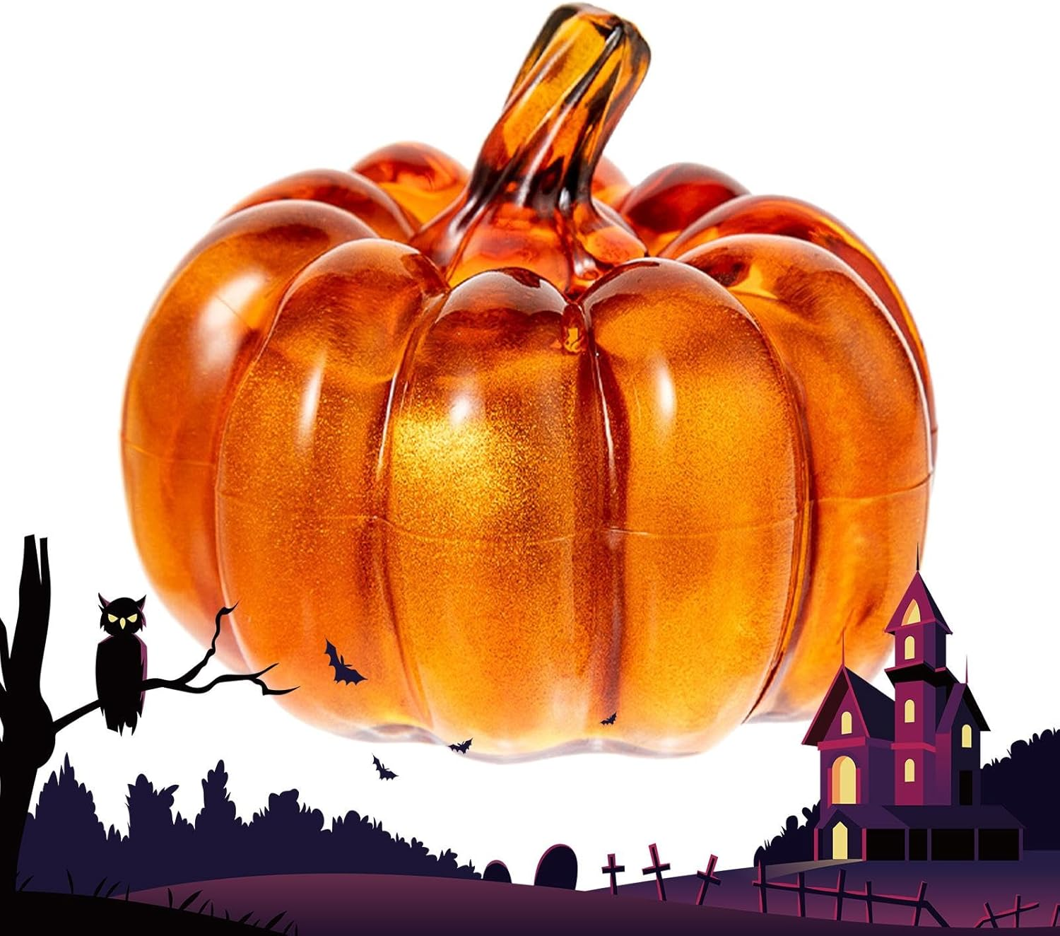 Halloween Light up Pumpkin,Spooky Pumpkin Table Ornaments Halloween Night Light Pumpkin Decor – Jack- -Lantern Light, Table Centerpiece, Halloween Decorations for Home Living Room