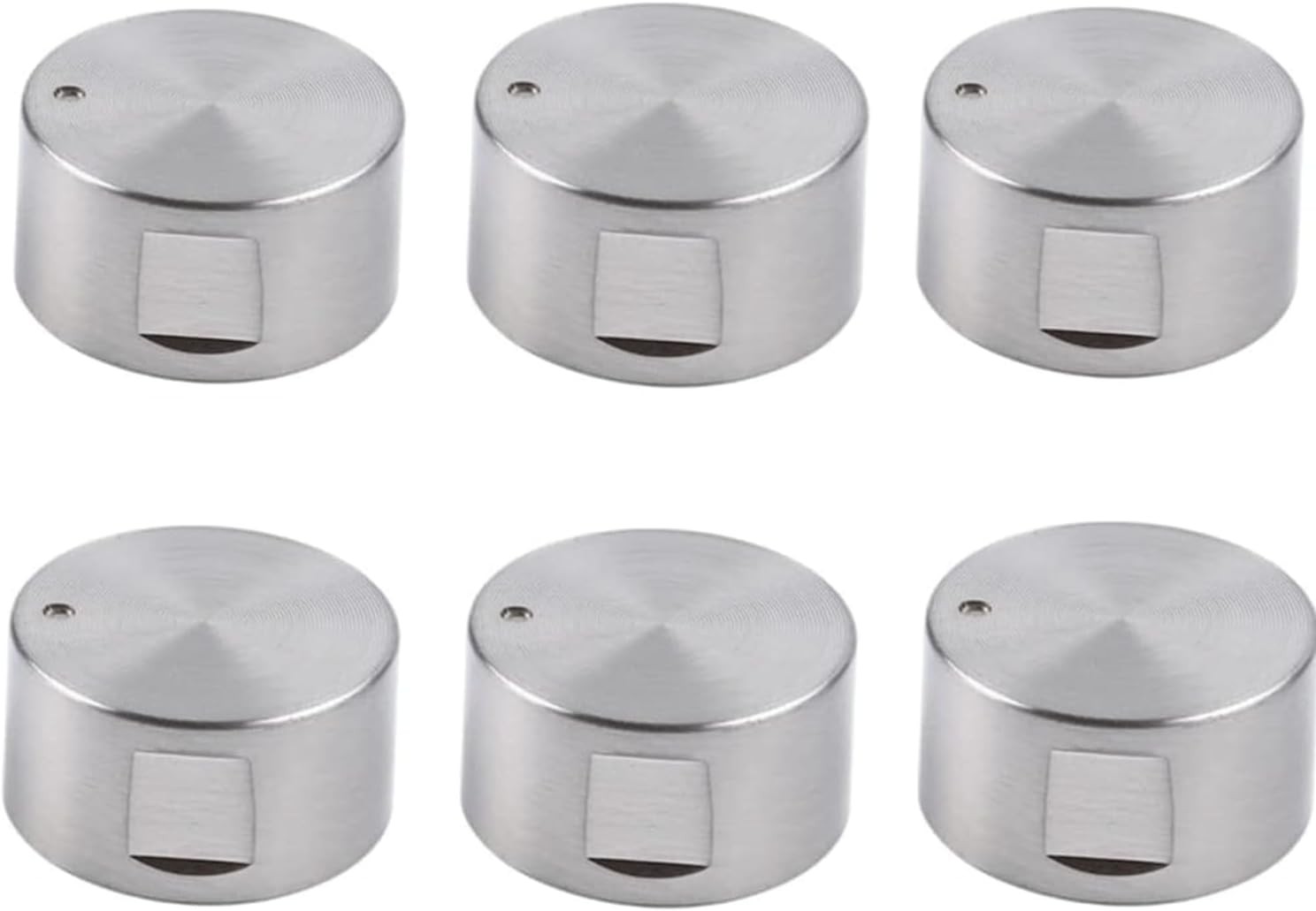 6Pcs Gas Stove Control Knobs, 6Mm Cooker Control Switch Knobs, Gas Knobs Control Locks Kitchen Accessories (White)