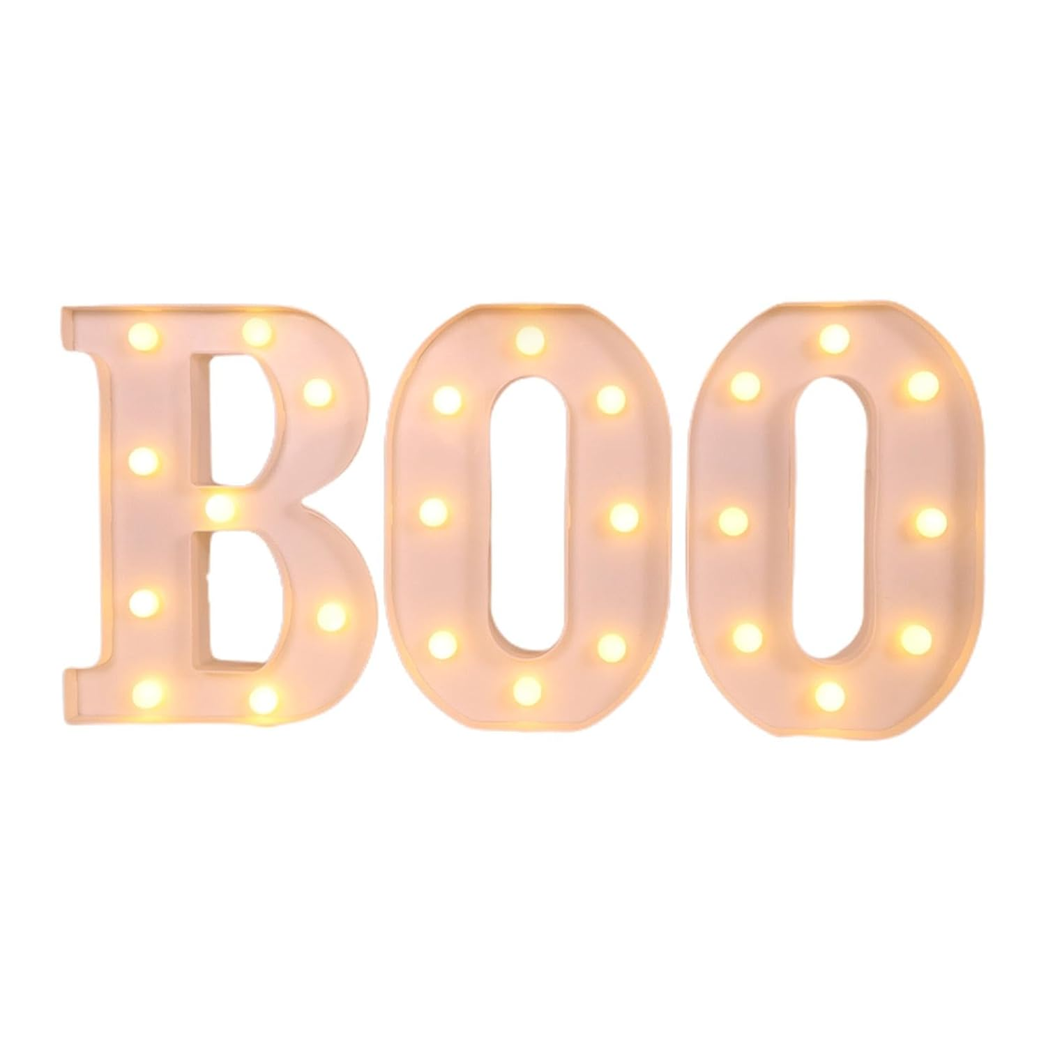 Jubepk Boo Letter Lights Halloween | Light up Halloween Letters | Battery Powered Boo Sign | Create a Festive and Spooky Atmosphere for Halloween by Illuminating Your Home or Event with Bright