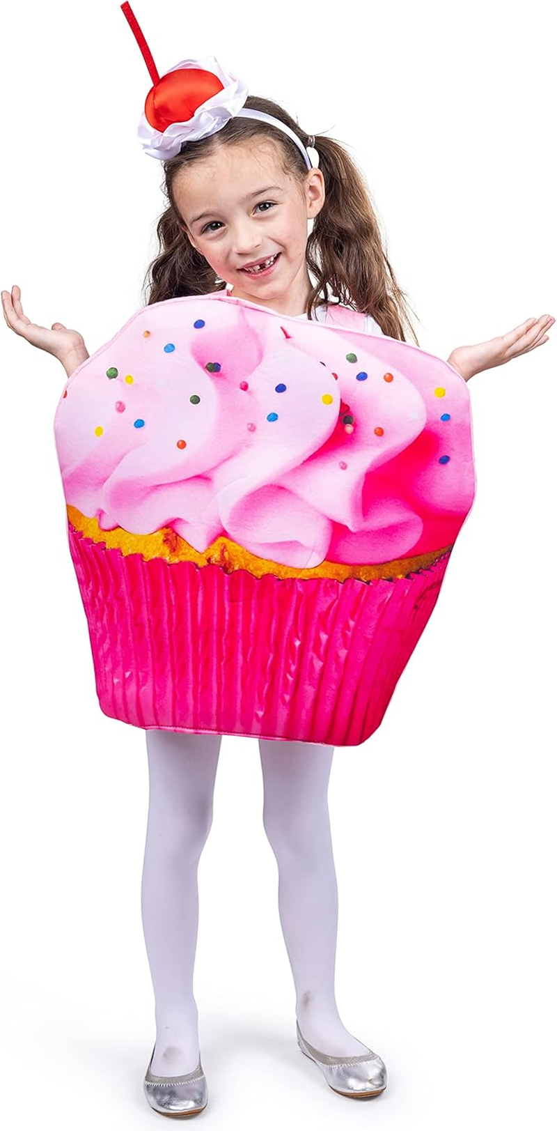 Dress up America Cupcake Costume for Kids – Sugar Sweet Pink Cupcake Costume